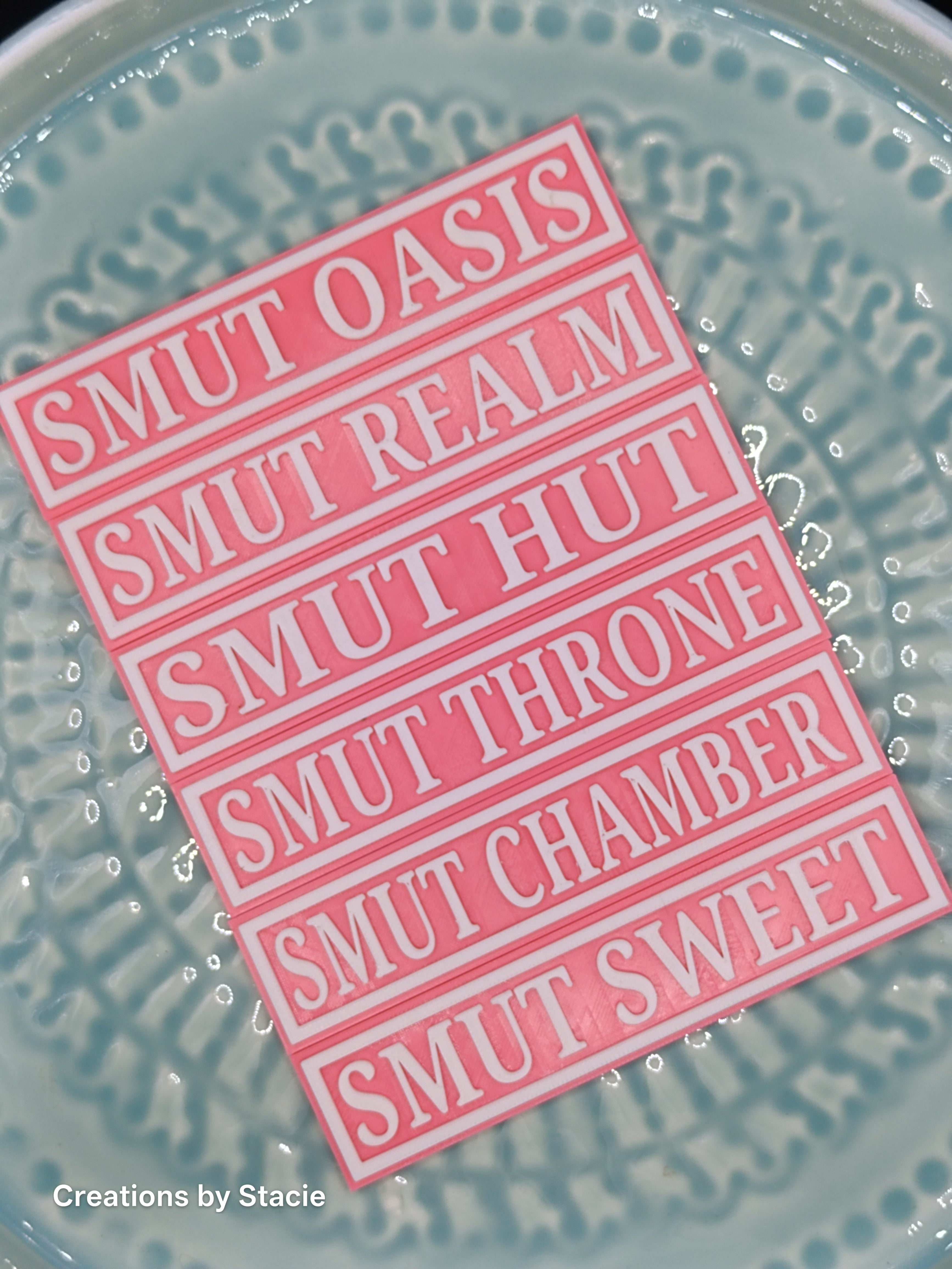 Smut book shelf sign