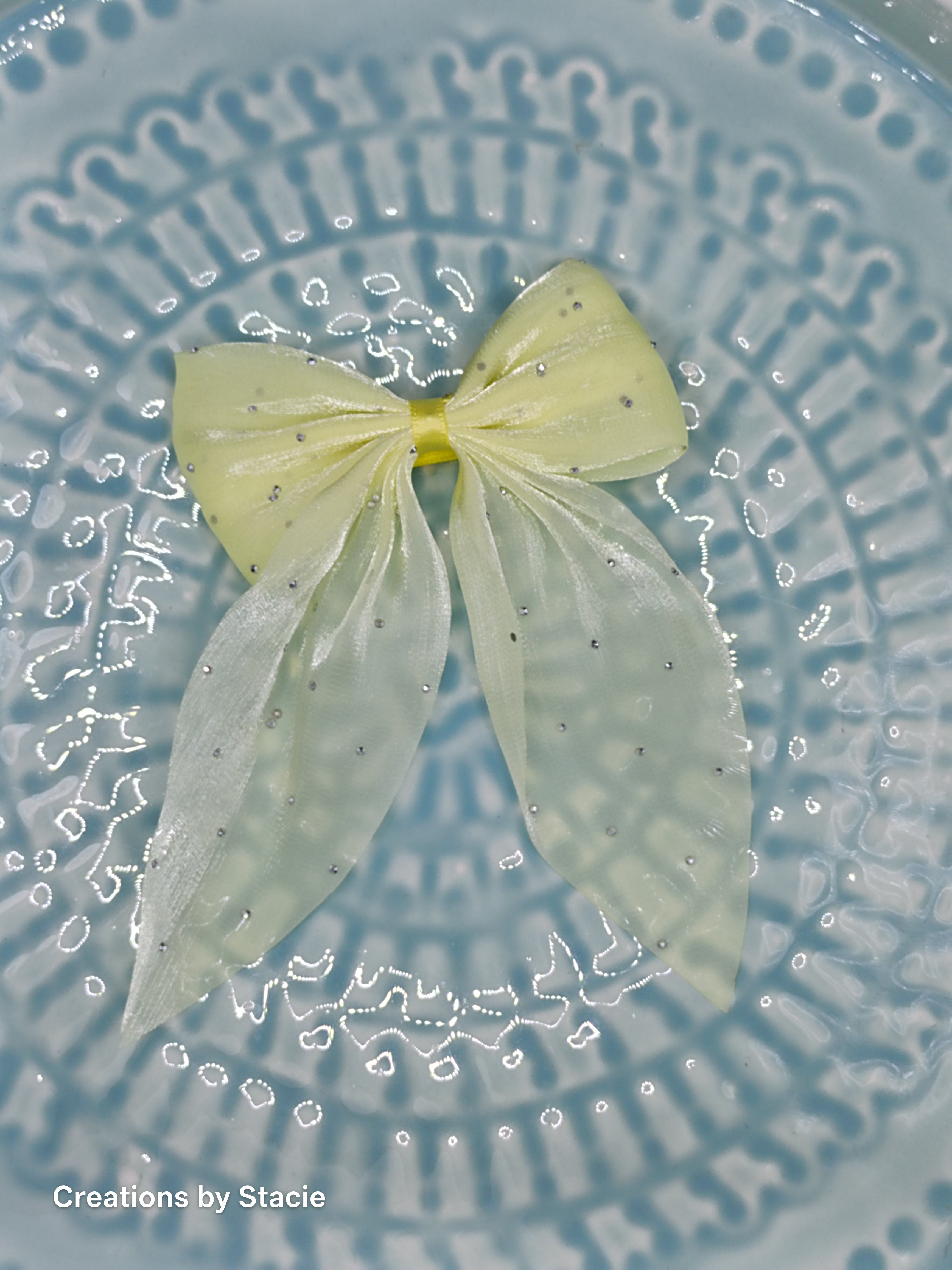 Sheer Bow with Rhinestones