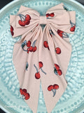 Cherry Fabric Bows Large