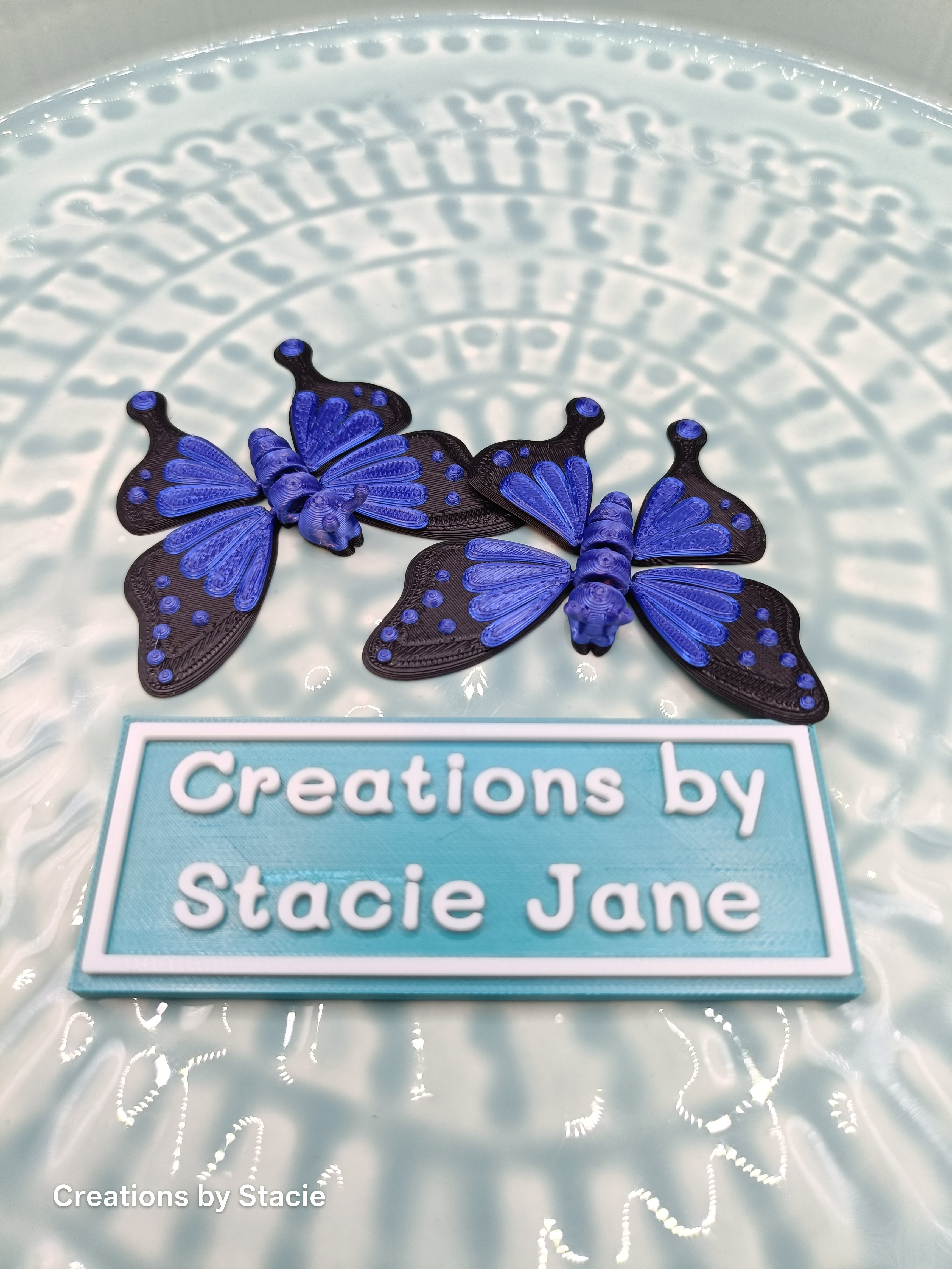 Black and Blue Butterfly Flexi