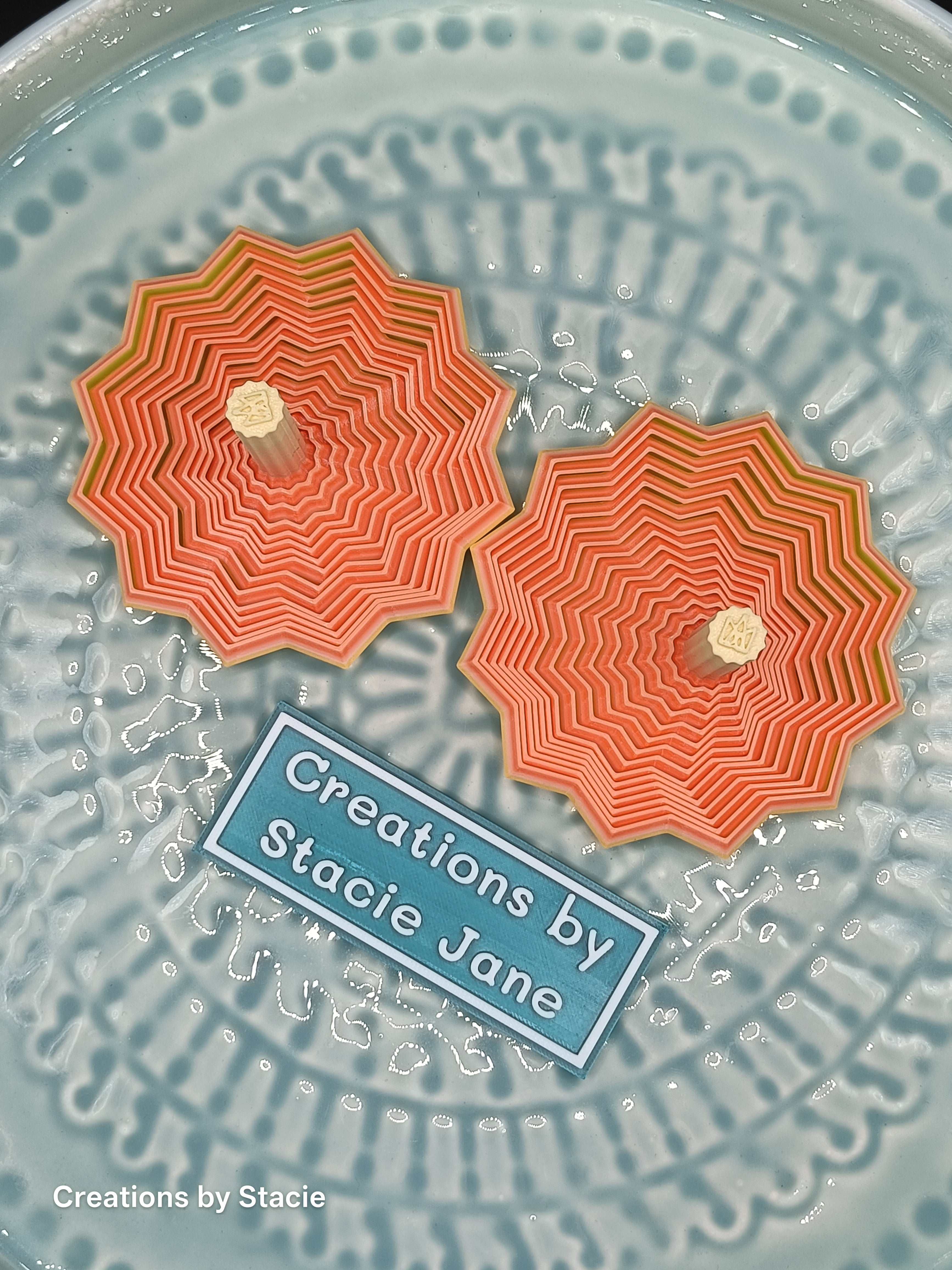 Orange/Yellow Fidget with Stick