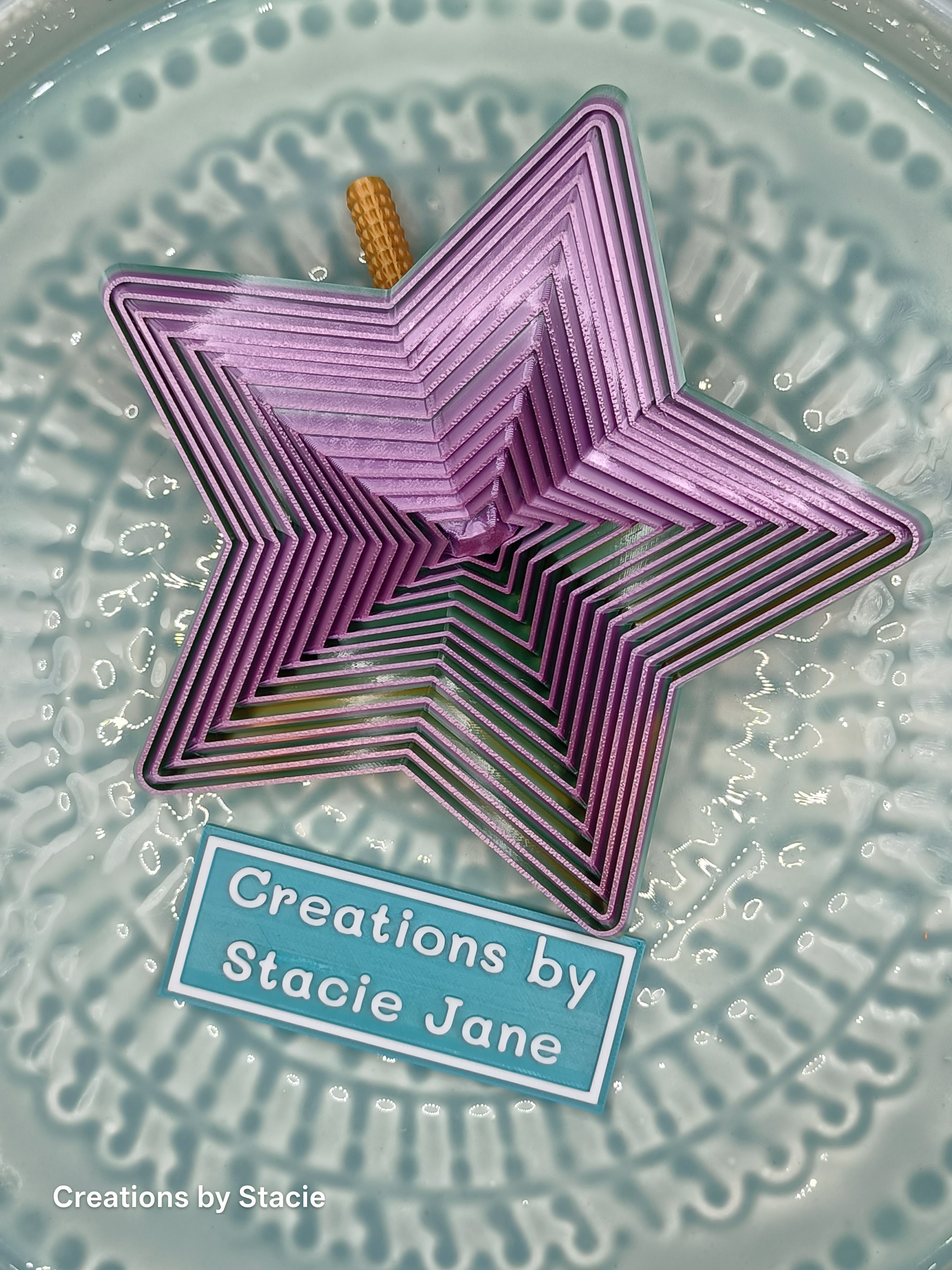 Fidget with stick - yellow/purple and blue