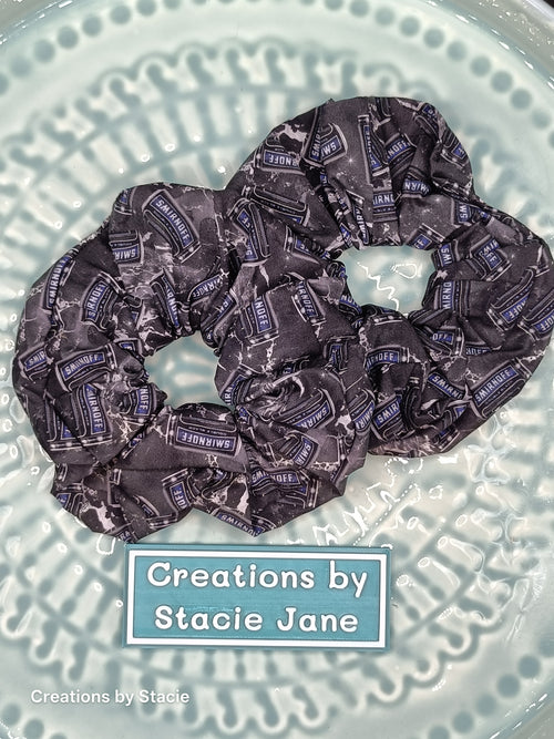 Alcohol Print Scrunchies