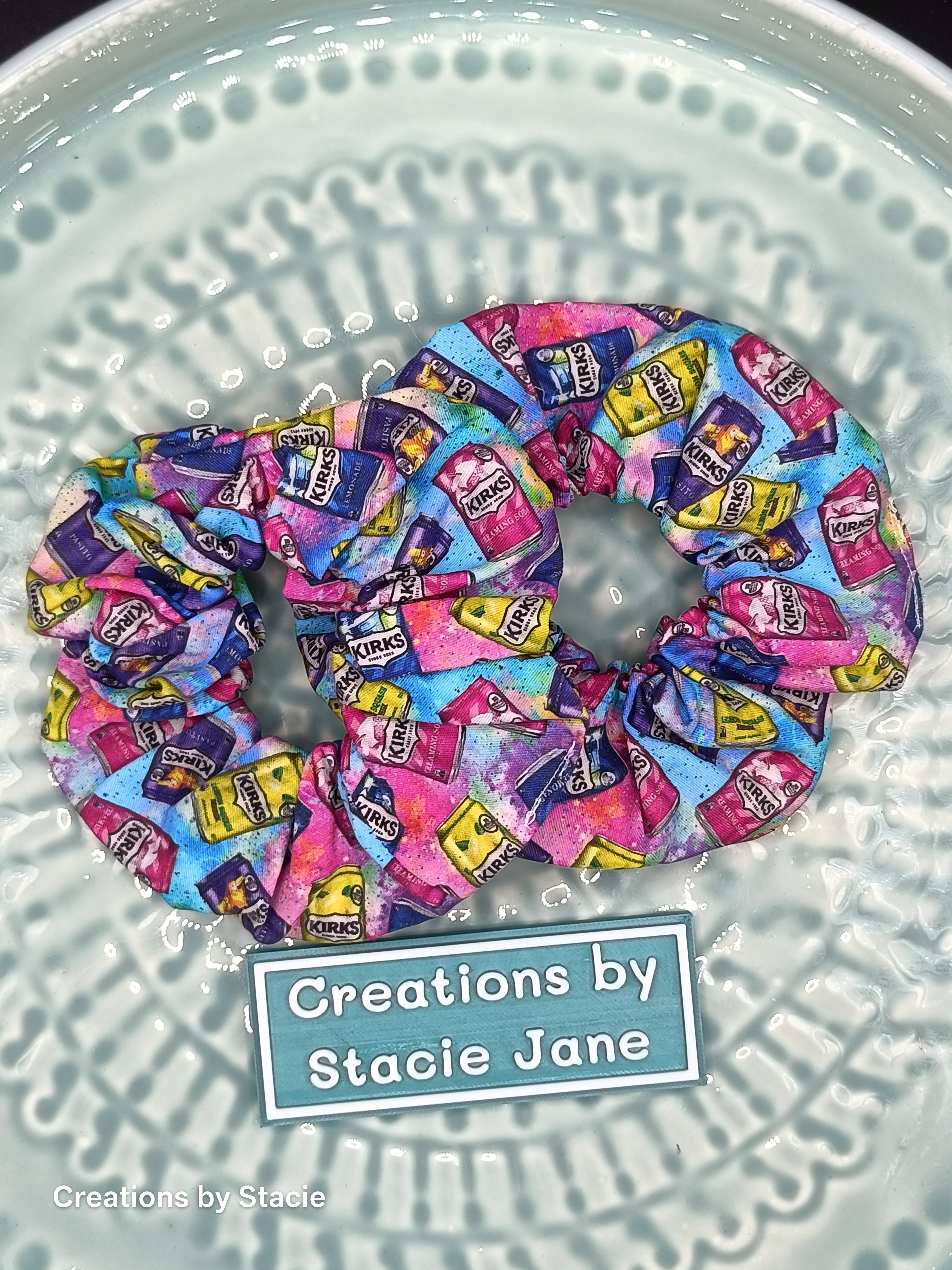 Alcohol Print Scrunchies