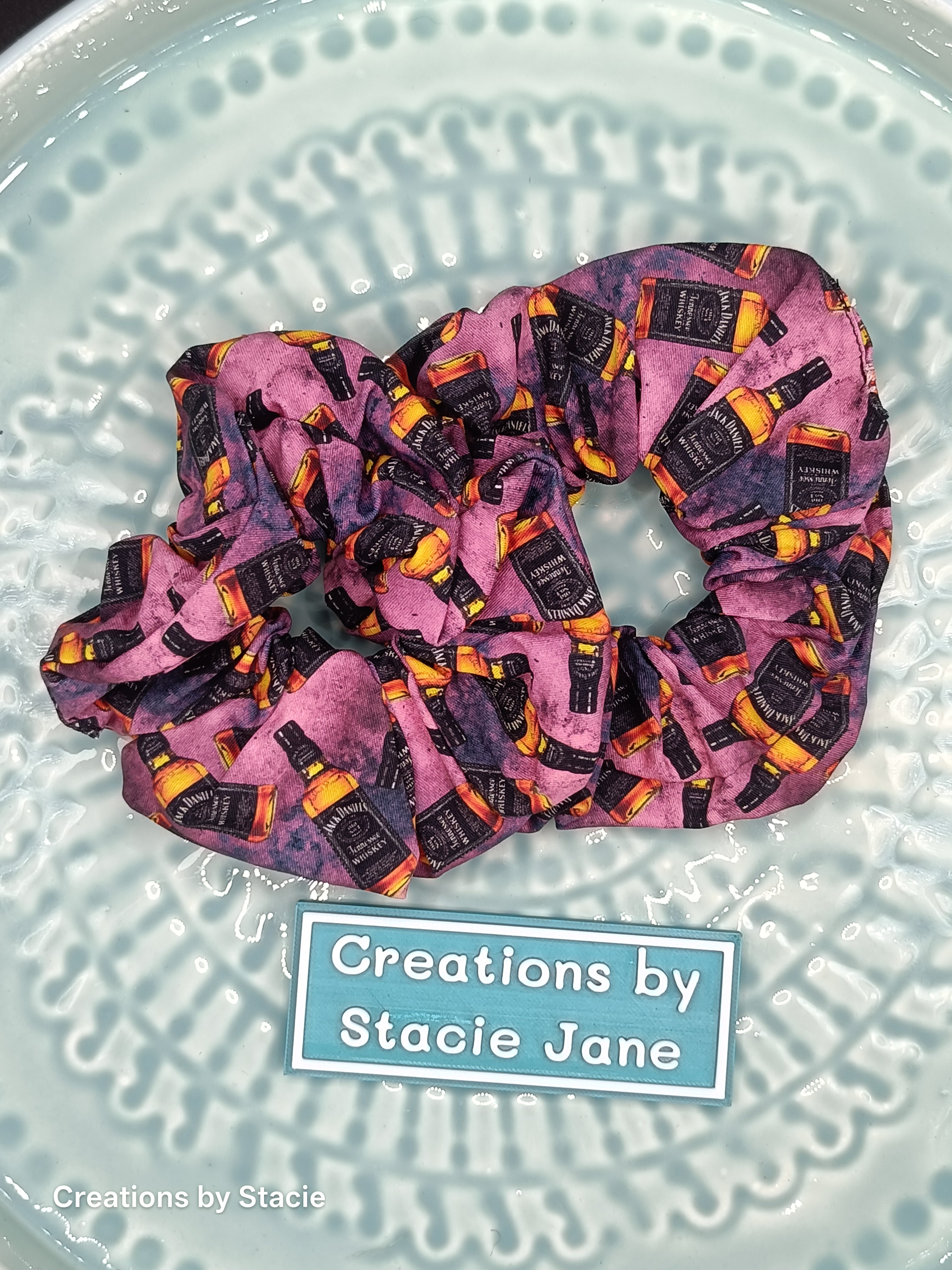 Alcohol Print Scrunchies