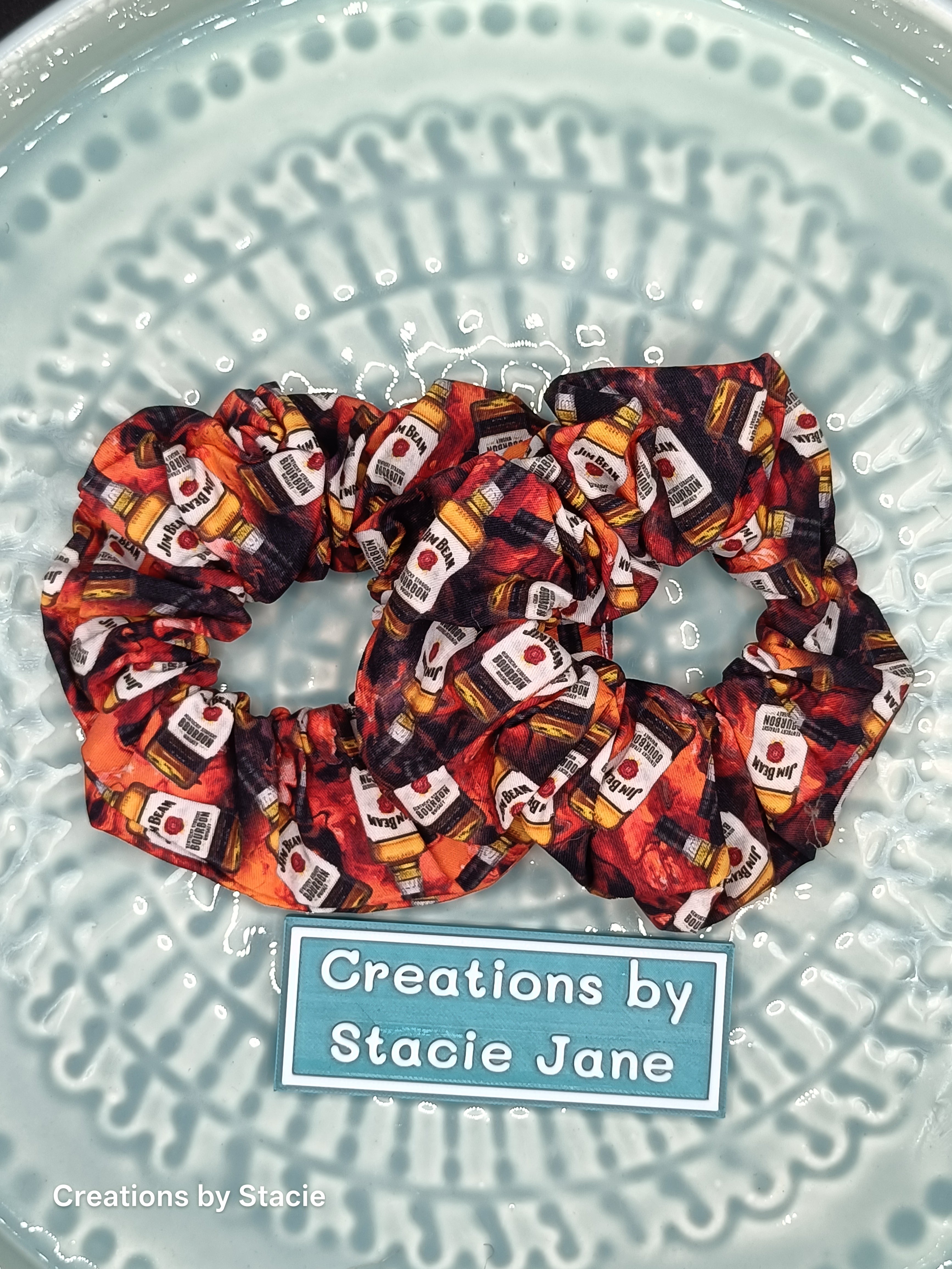 Alcohol Print Scrunchies