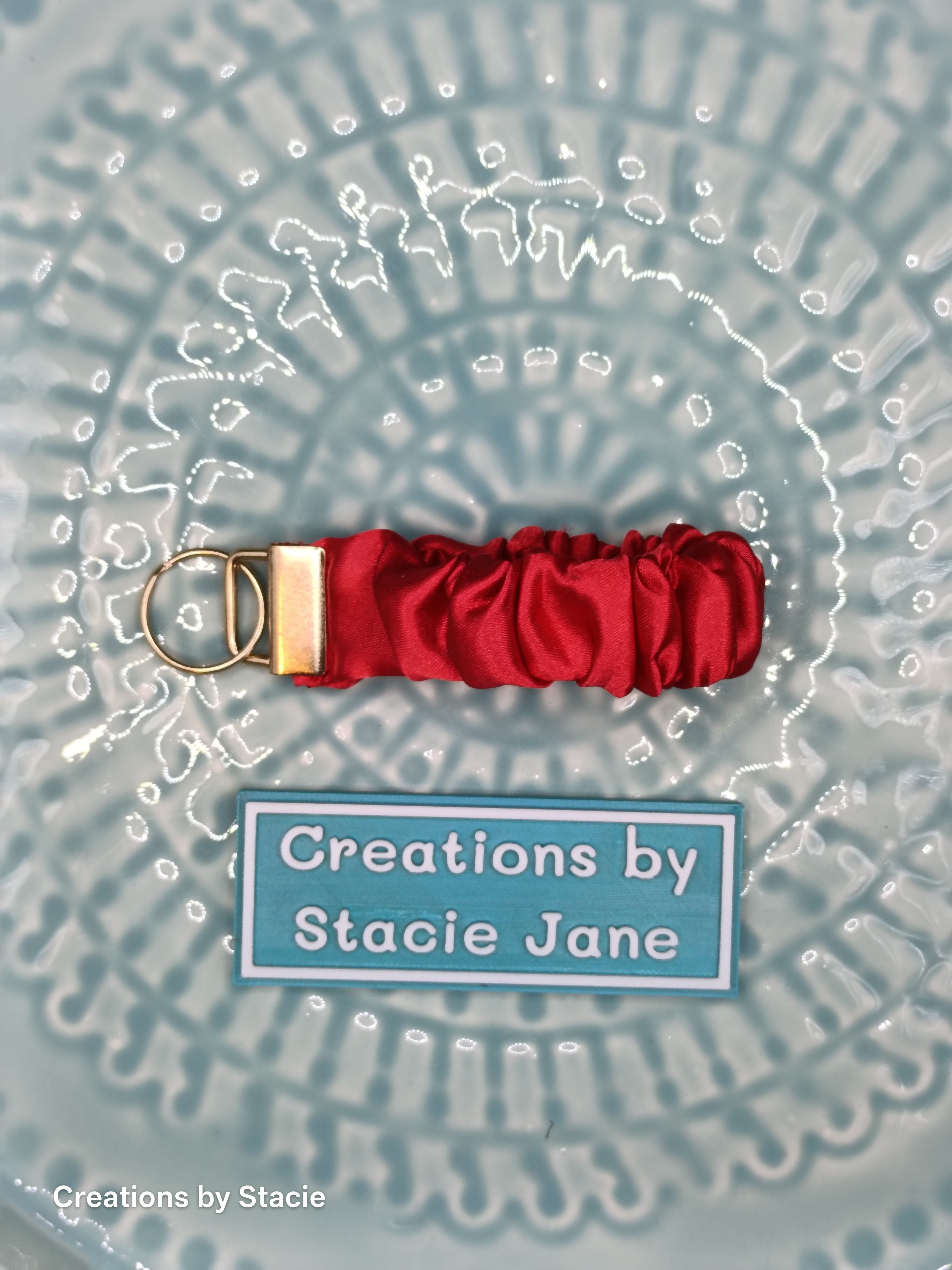 Elastic Satin Scrunchie Style Wristlet