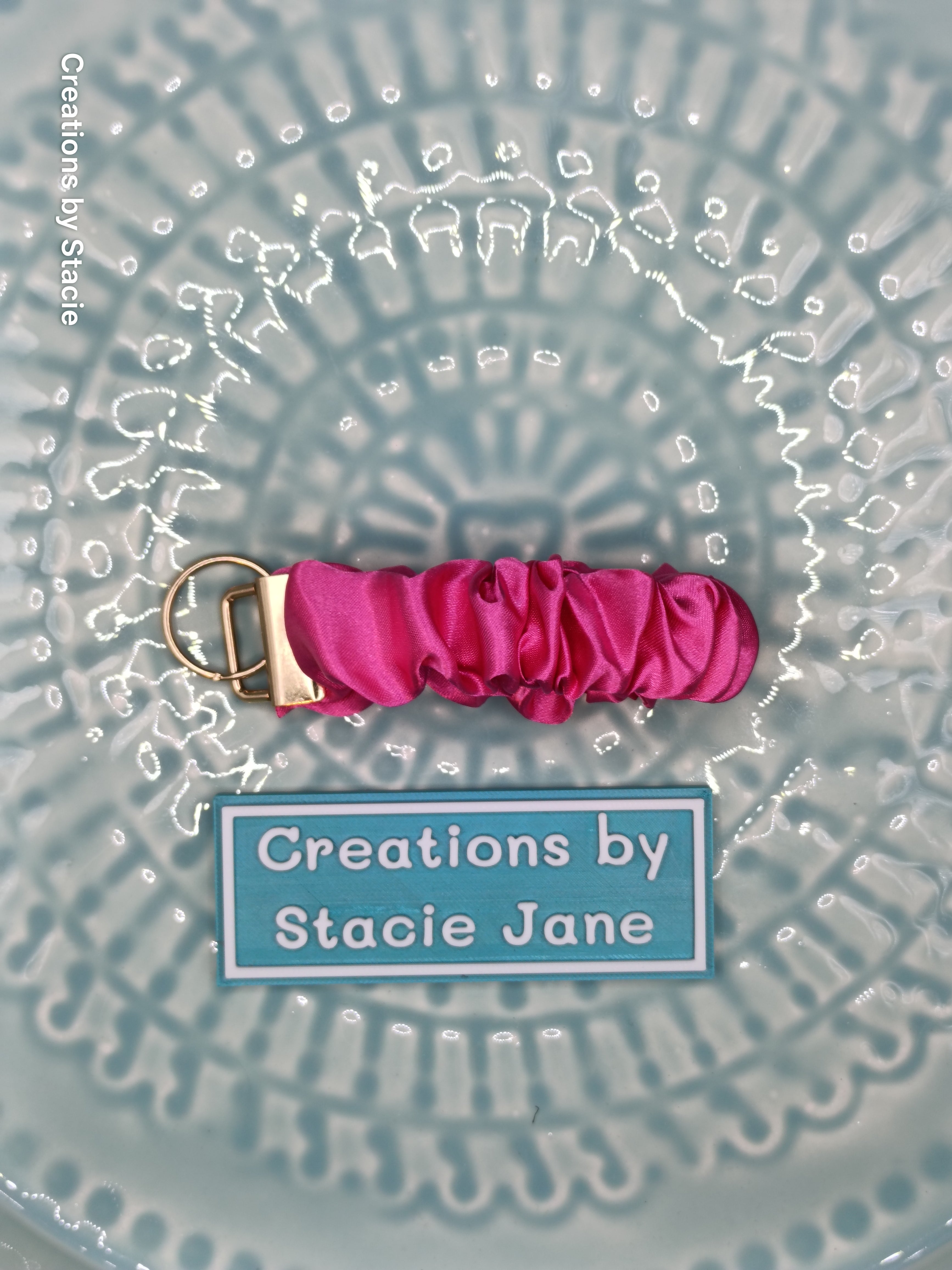 Elastic Satin Scrunchie Style Wristlet