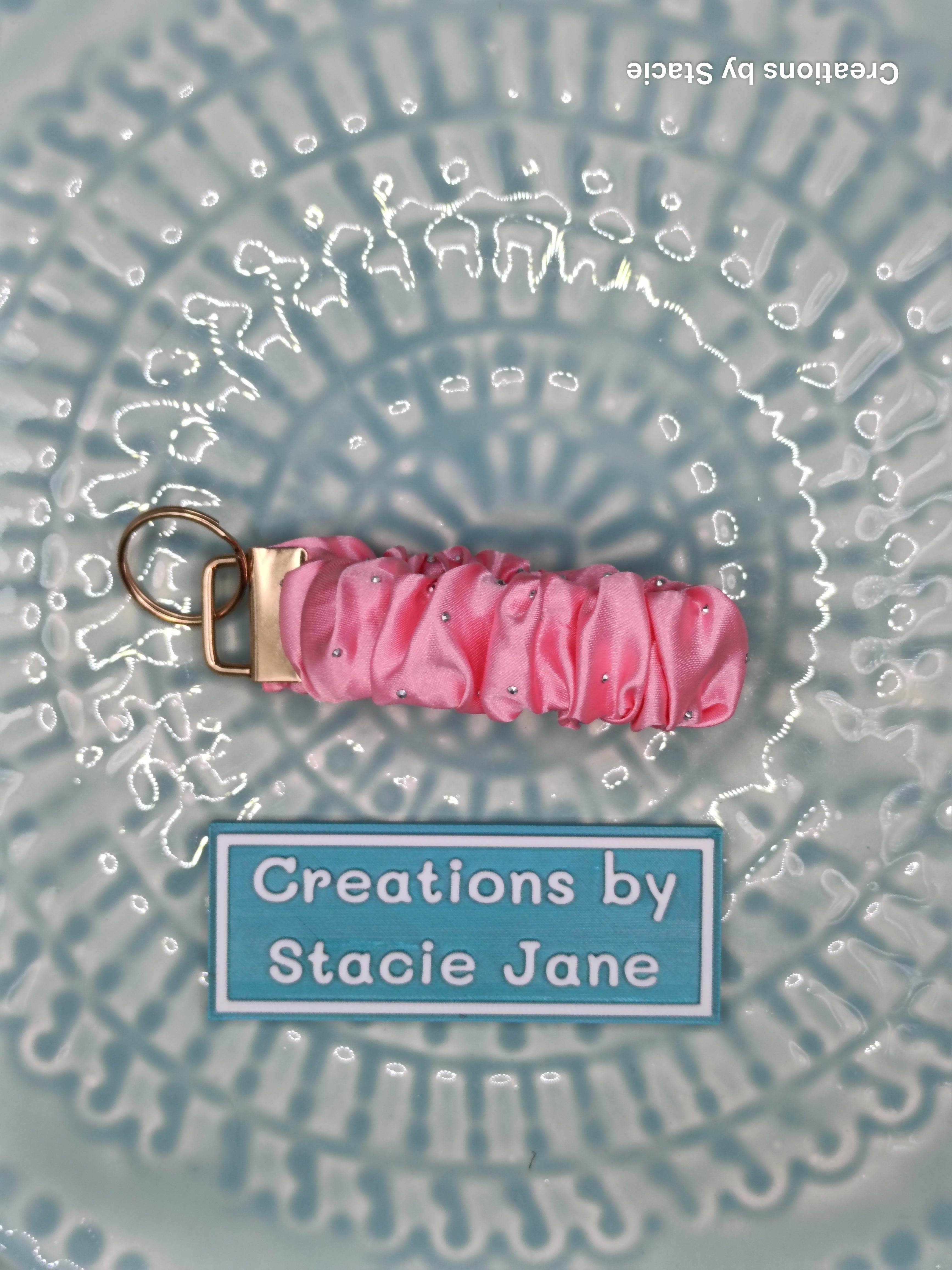 Elastic Satin Scrunchie Style Wristlet