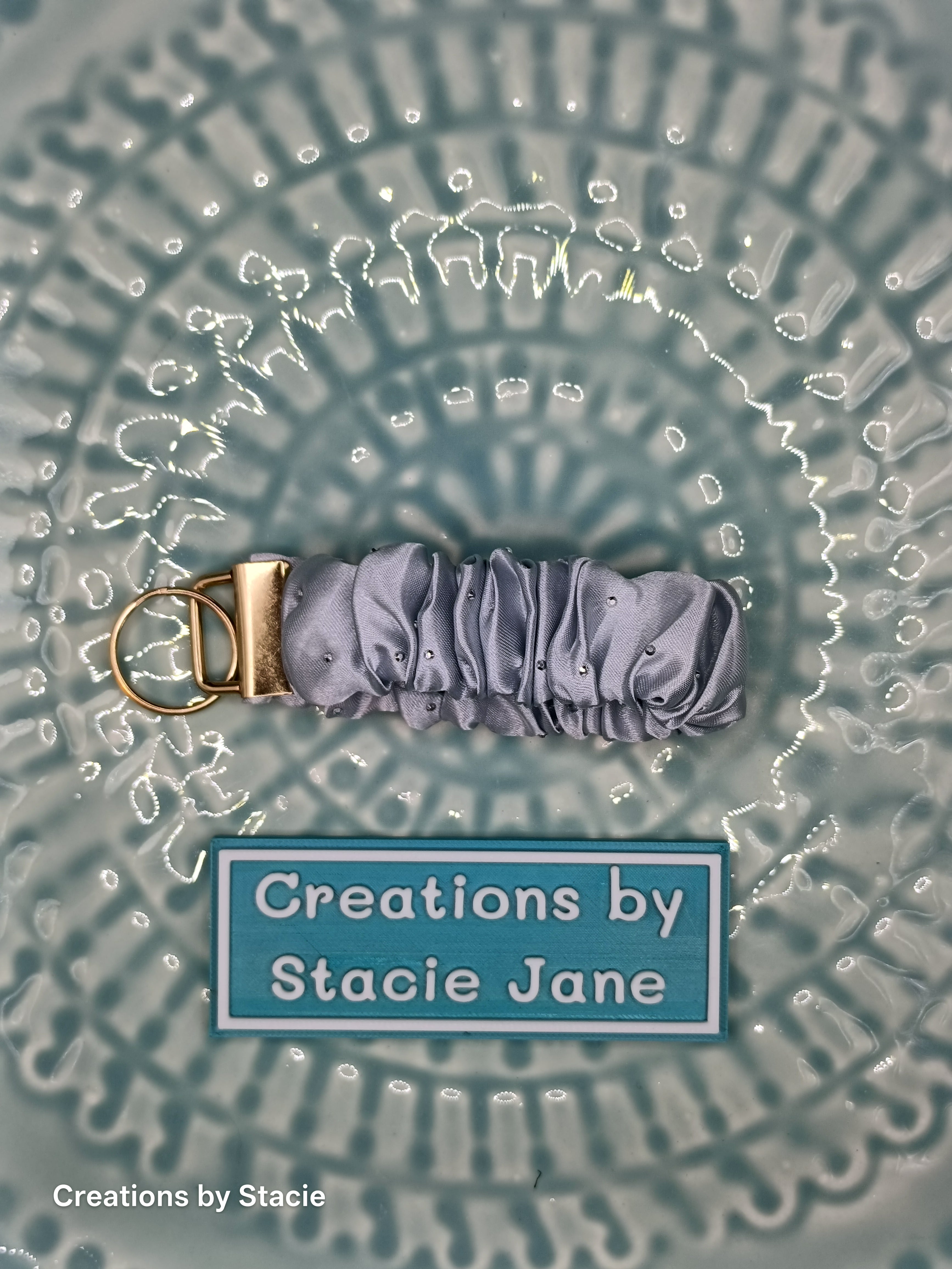 Elastic Satin Scrunchie Style Wristlet