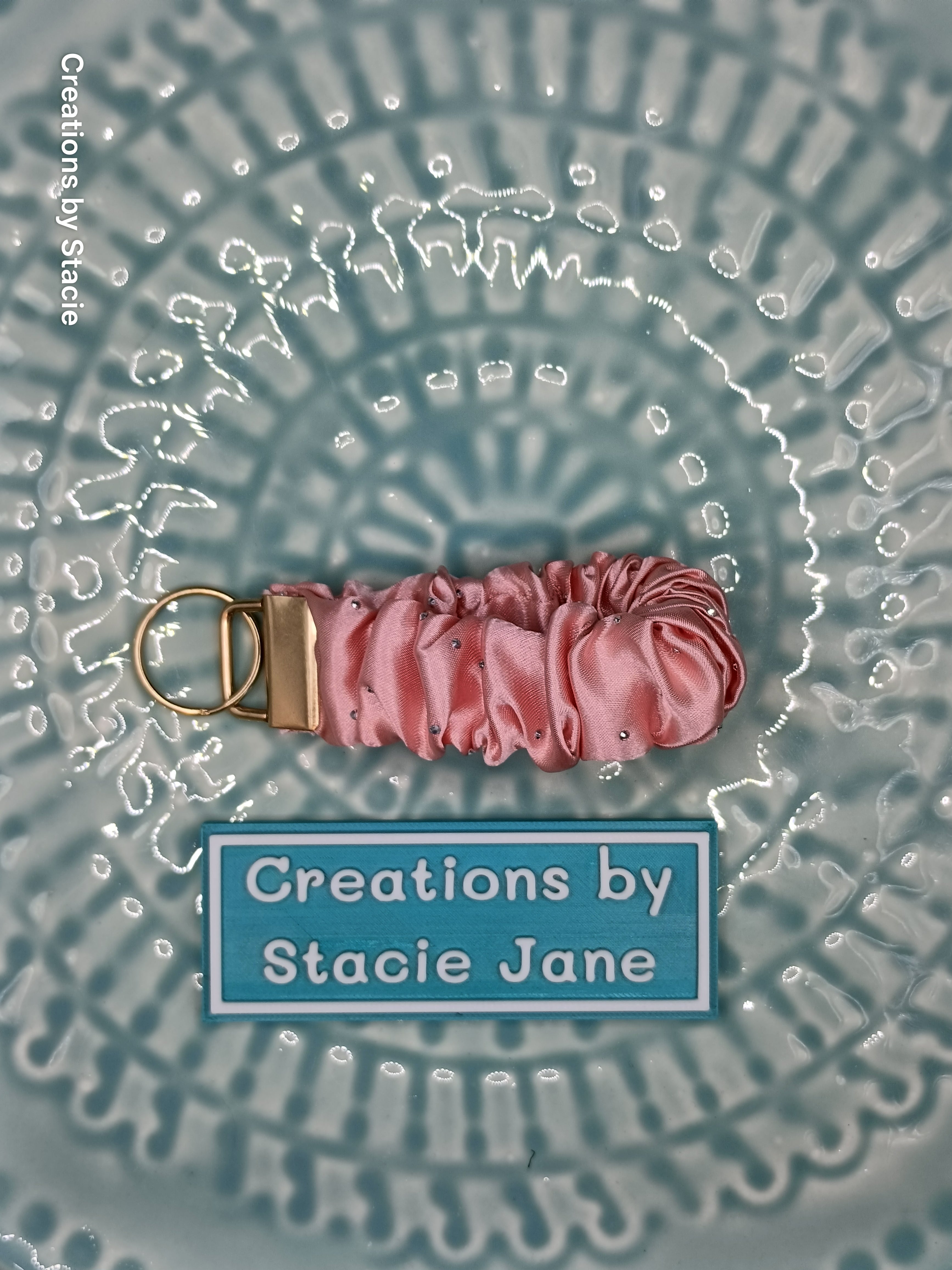 Elastic Satin Scrunchie Style Wristlet