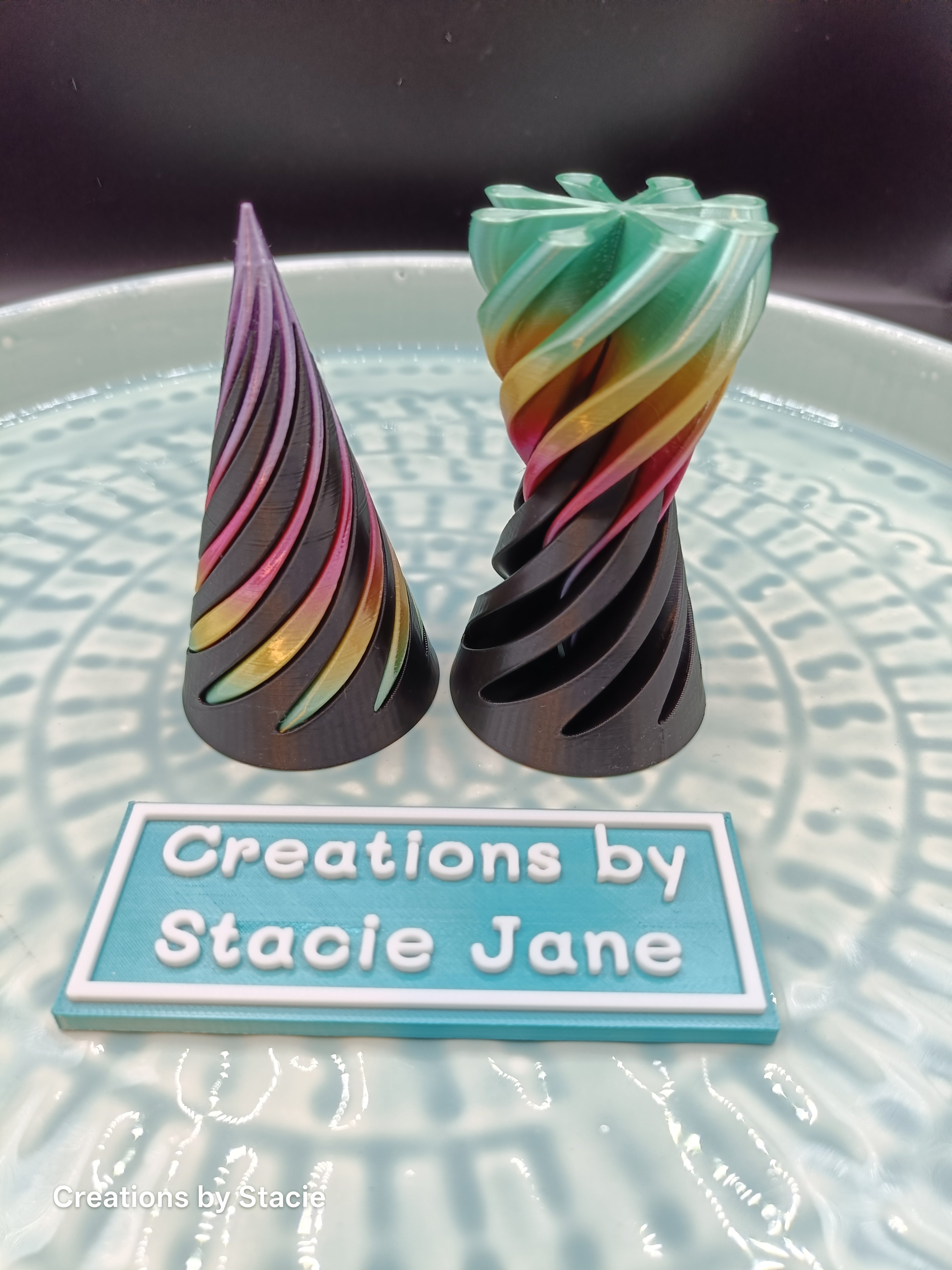 Spiral pass through fidgets