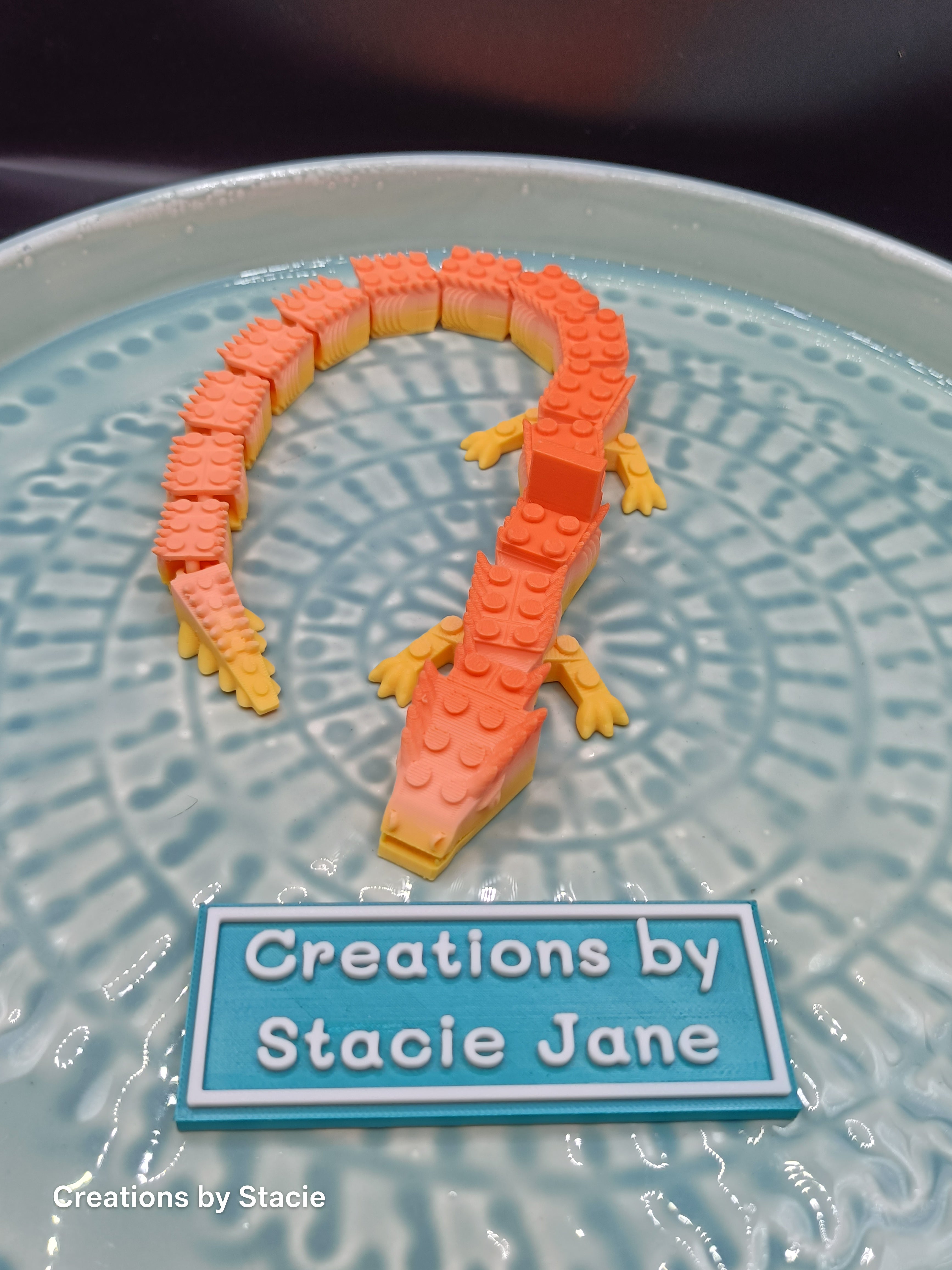 Lego inspired riding dragon