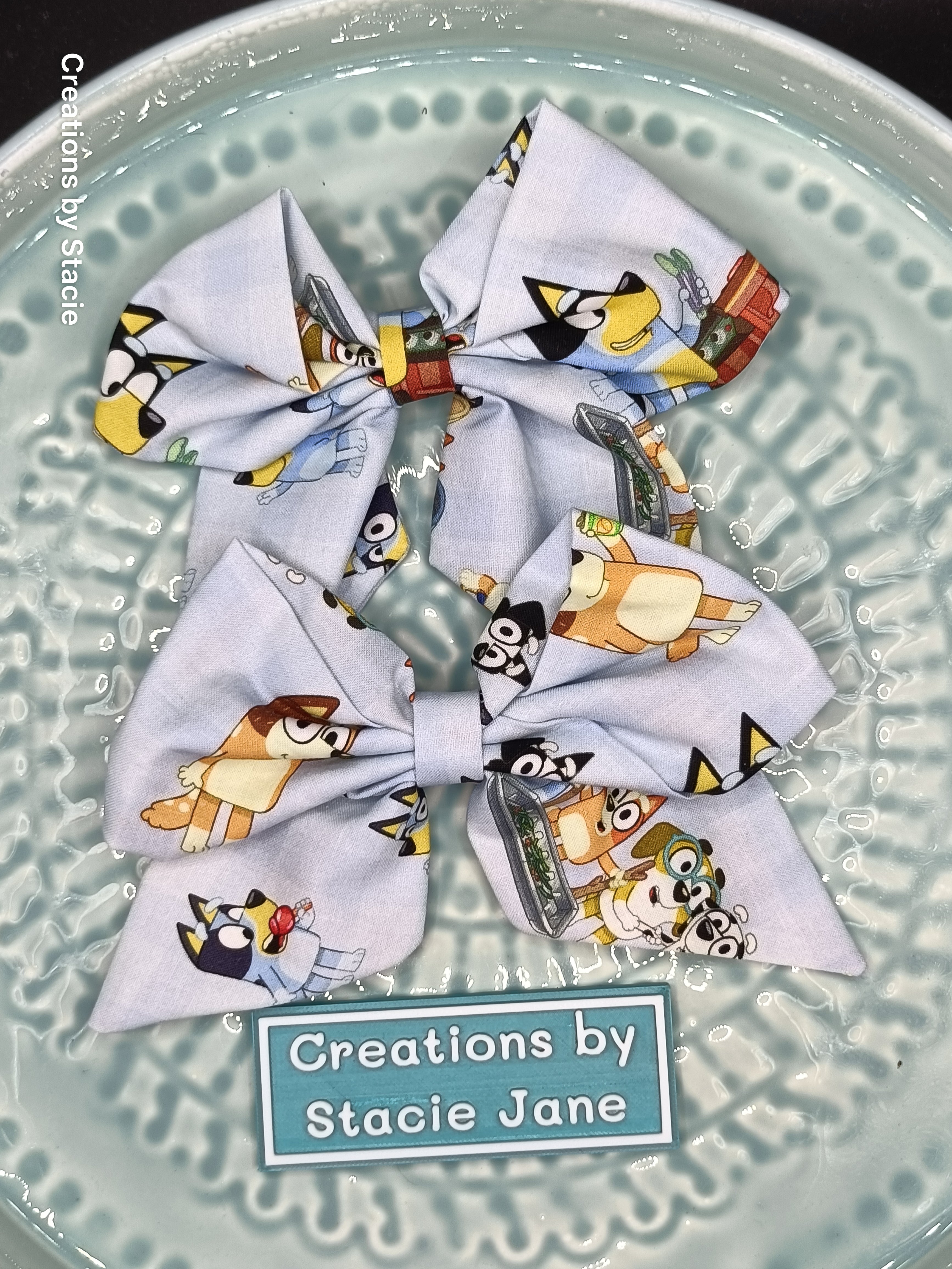 Fabric Hair Bows Handmade - Inspired By