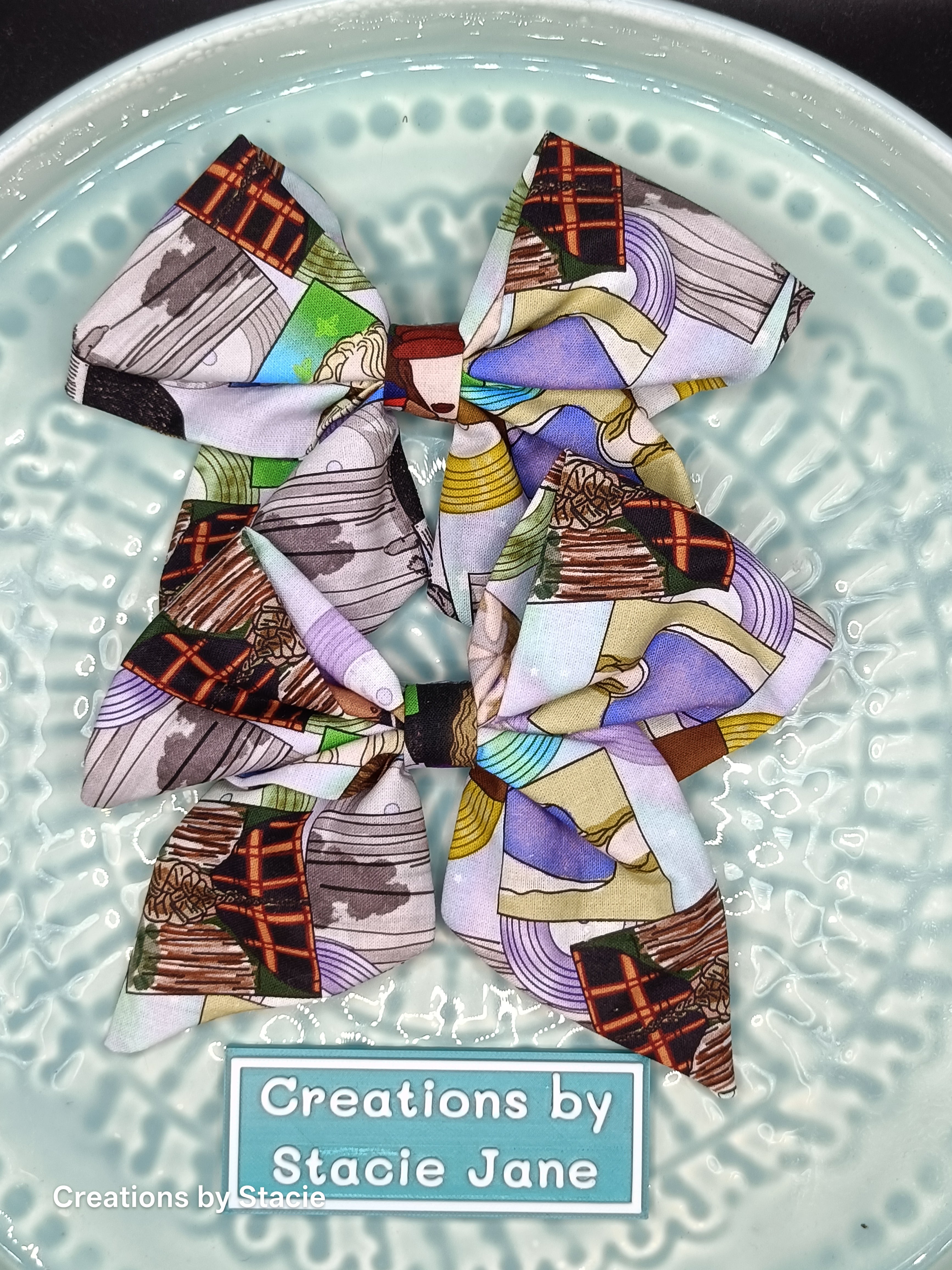 Fabric Hair Bows Handmade - Inspired By