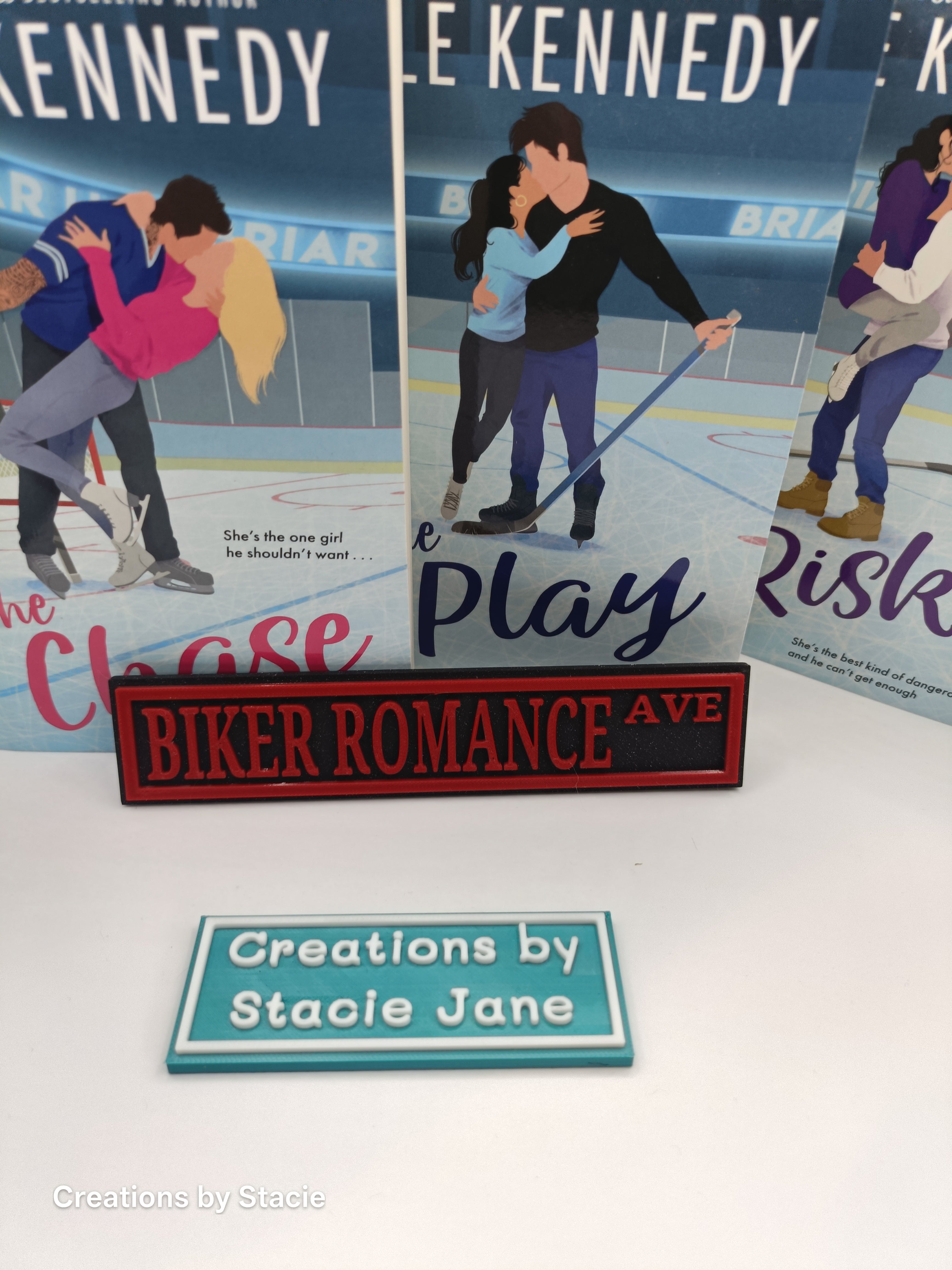 Biker Romance Book Shelf Sign