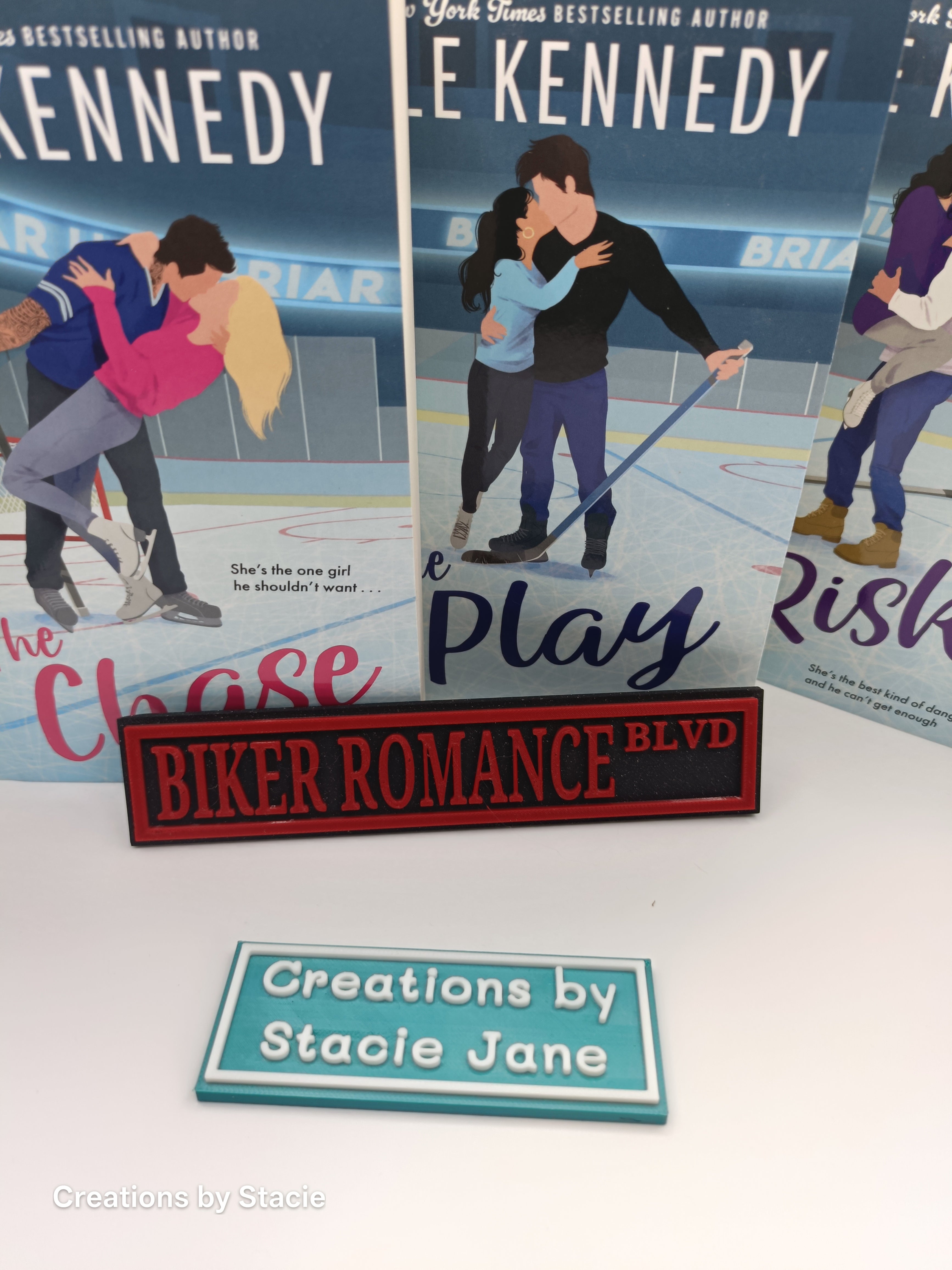 Biker Romance Book Shelf Sign
