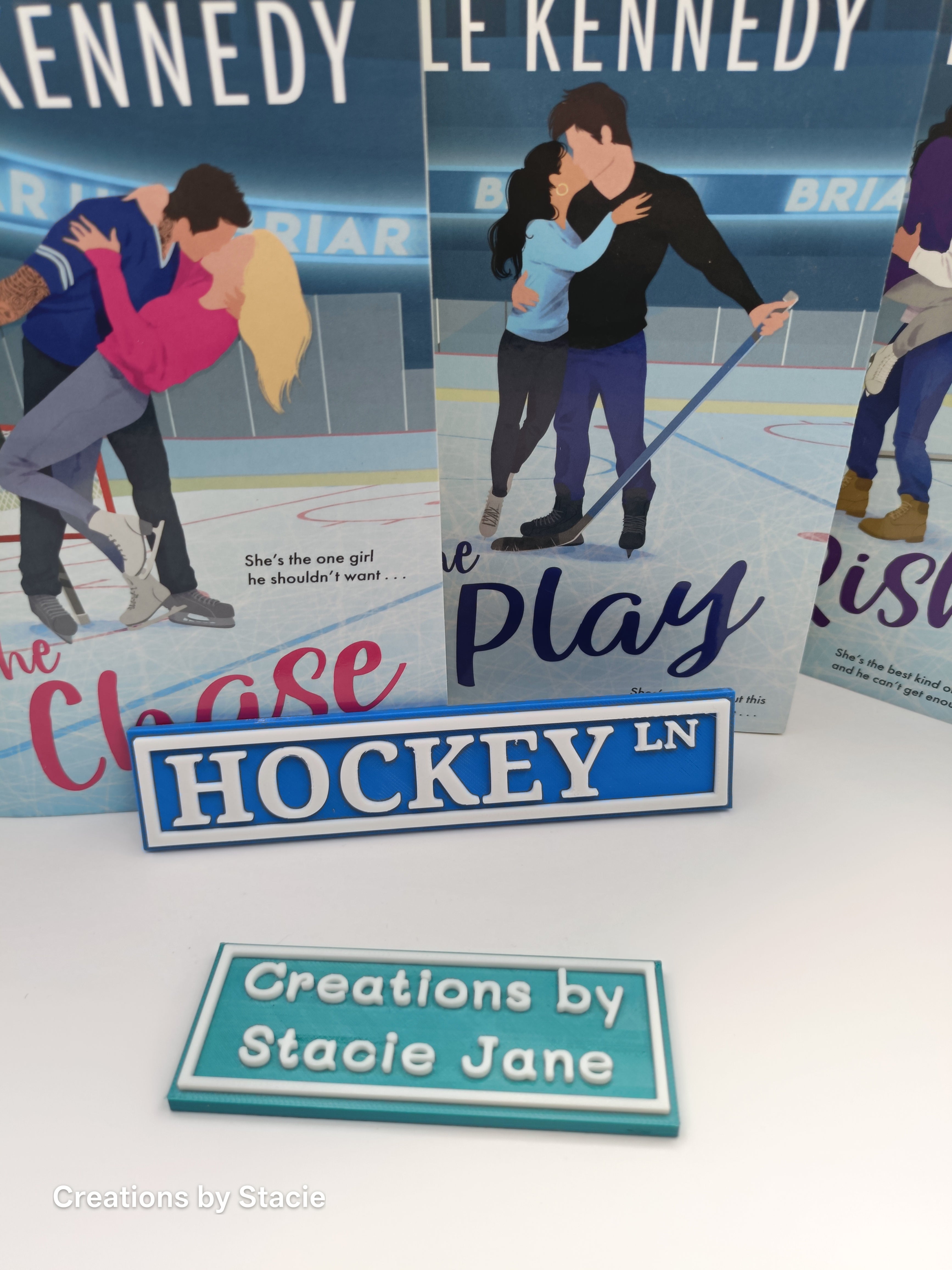 Hockey Book Shelf Sign