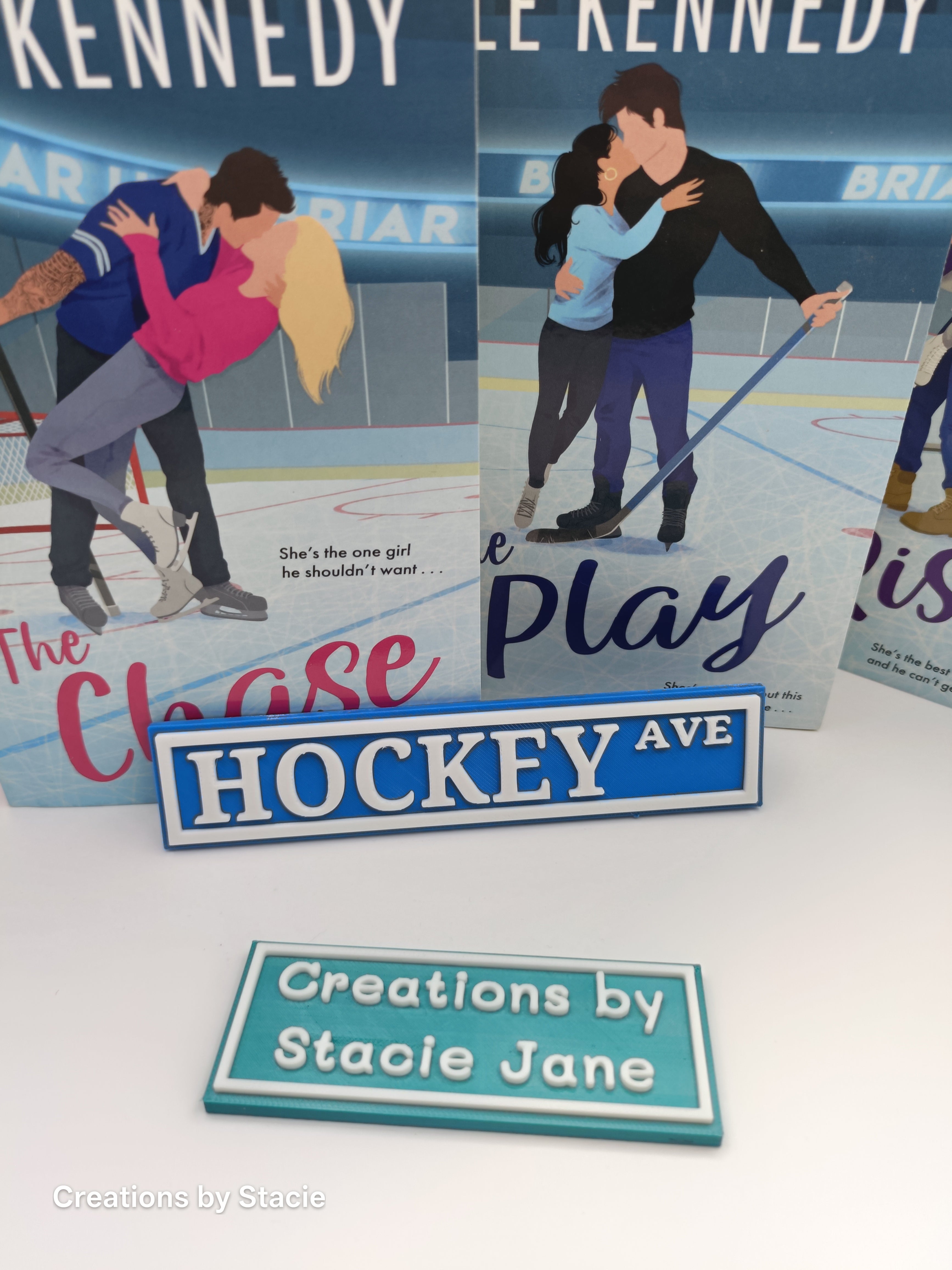 Hockey Book Shelf Sign