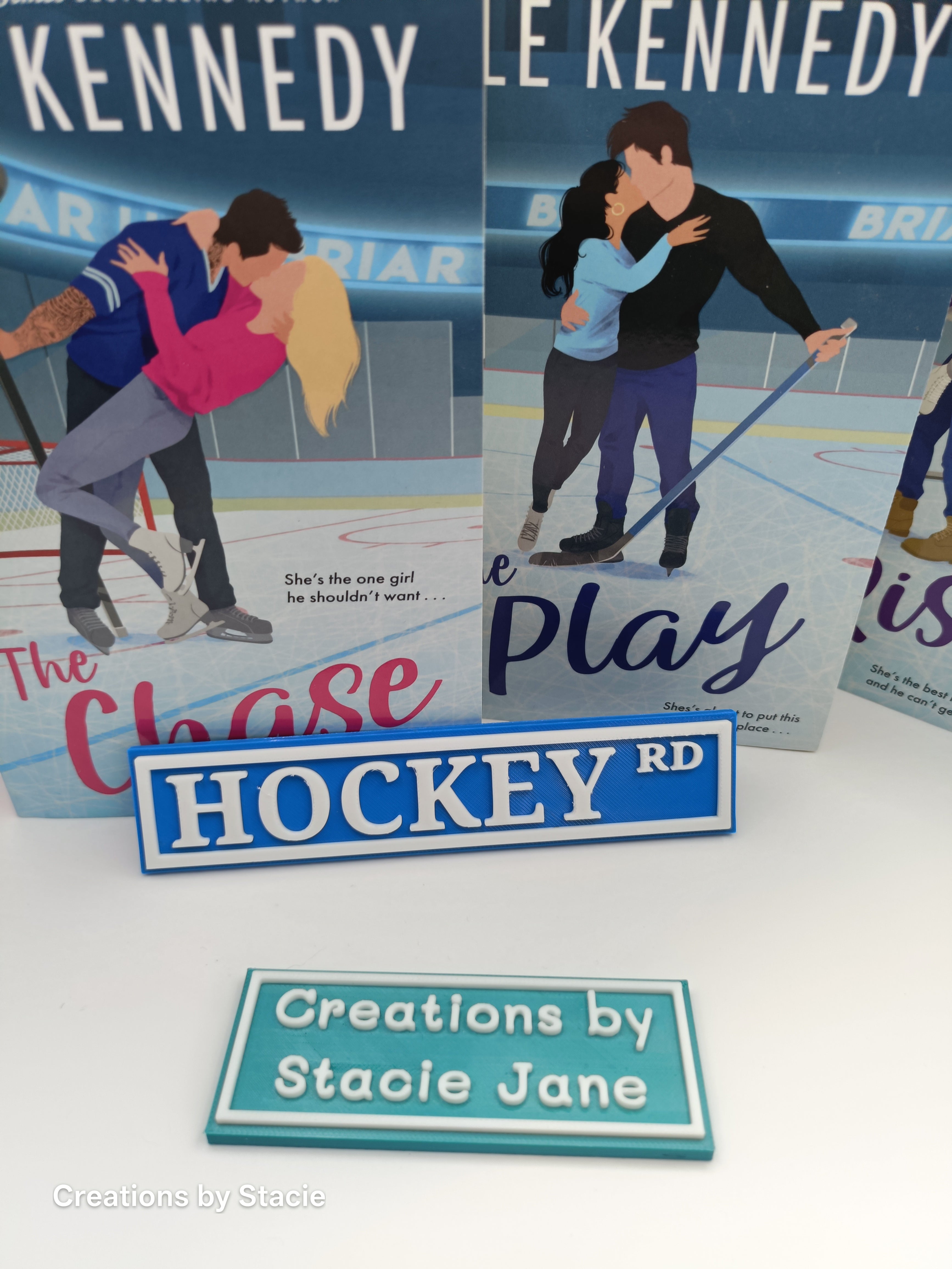 Hockey Book Shelf Sign