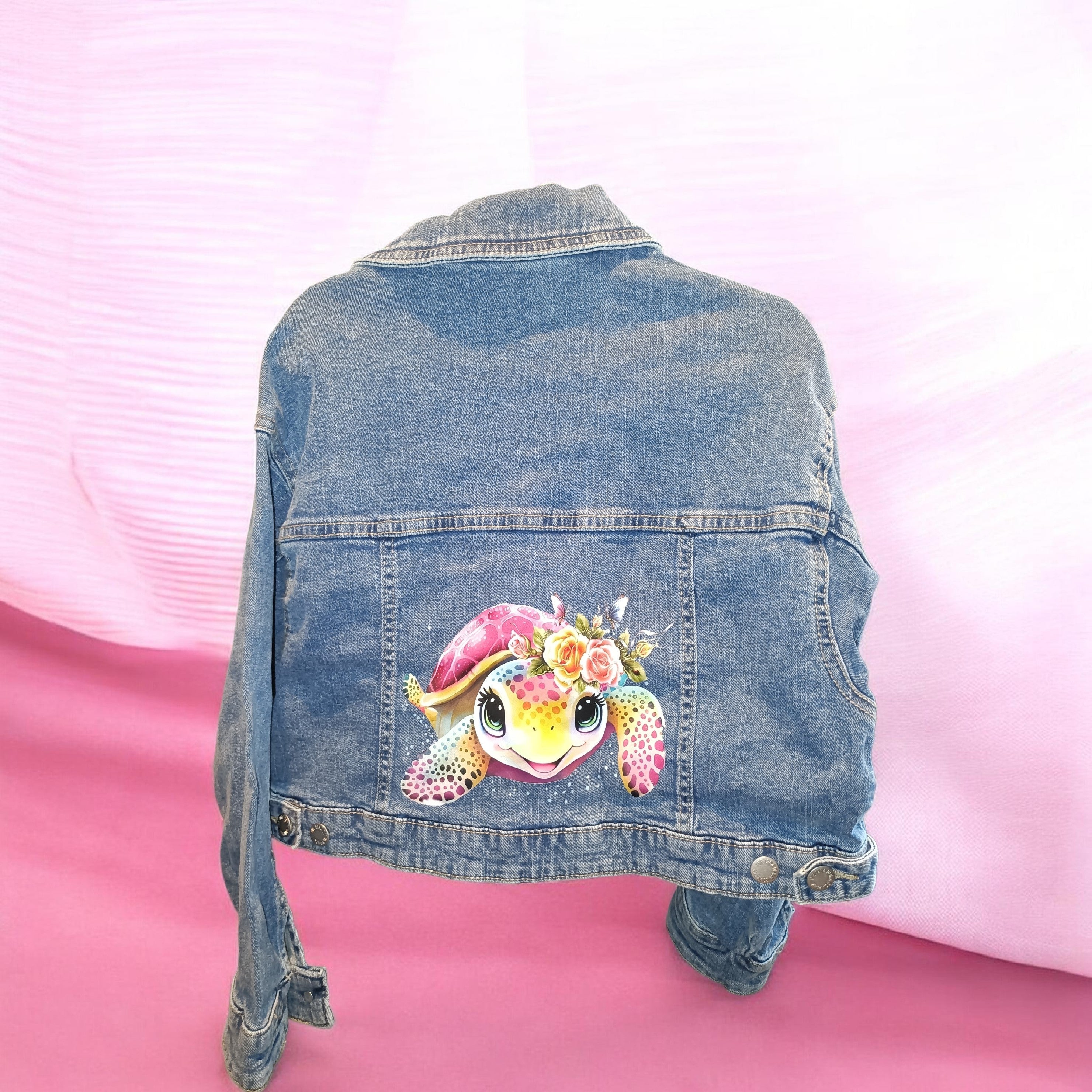 Turtle Denim Jacket - Children's Size 8