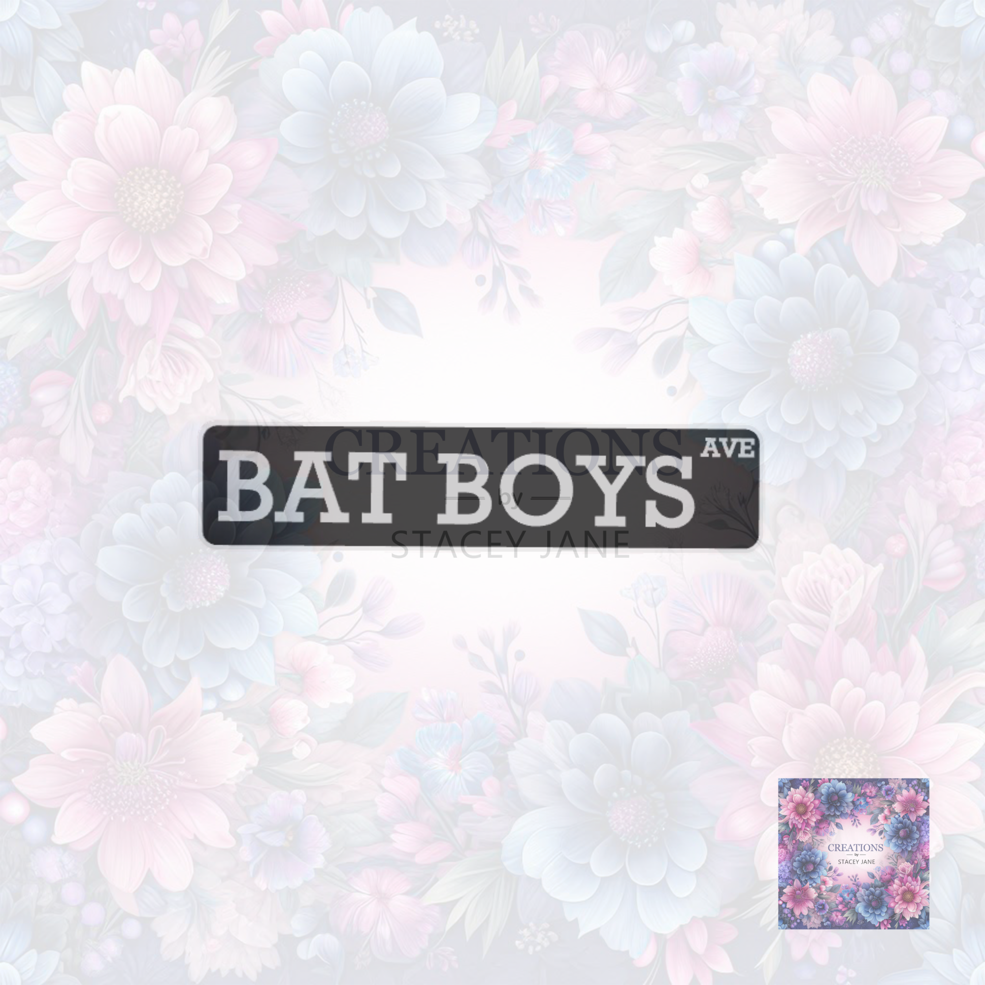 Bat Boys Book Shelf/Street Sign
