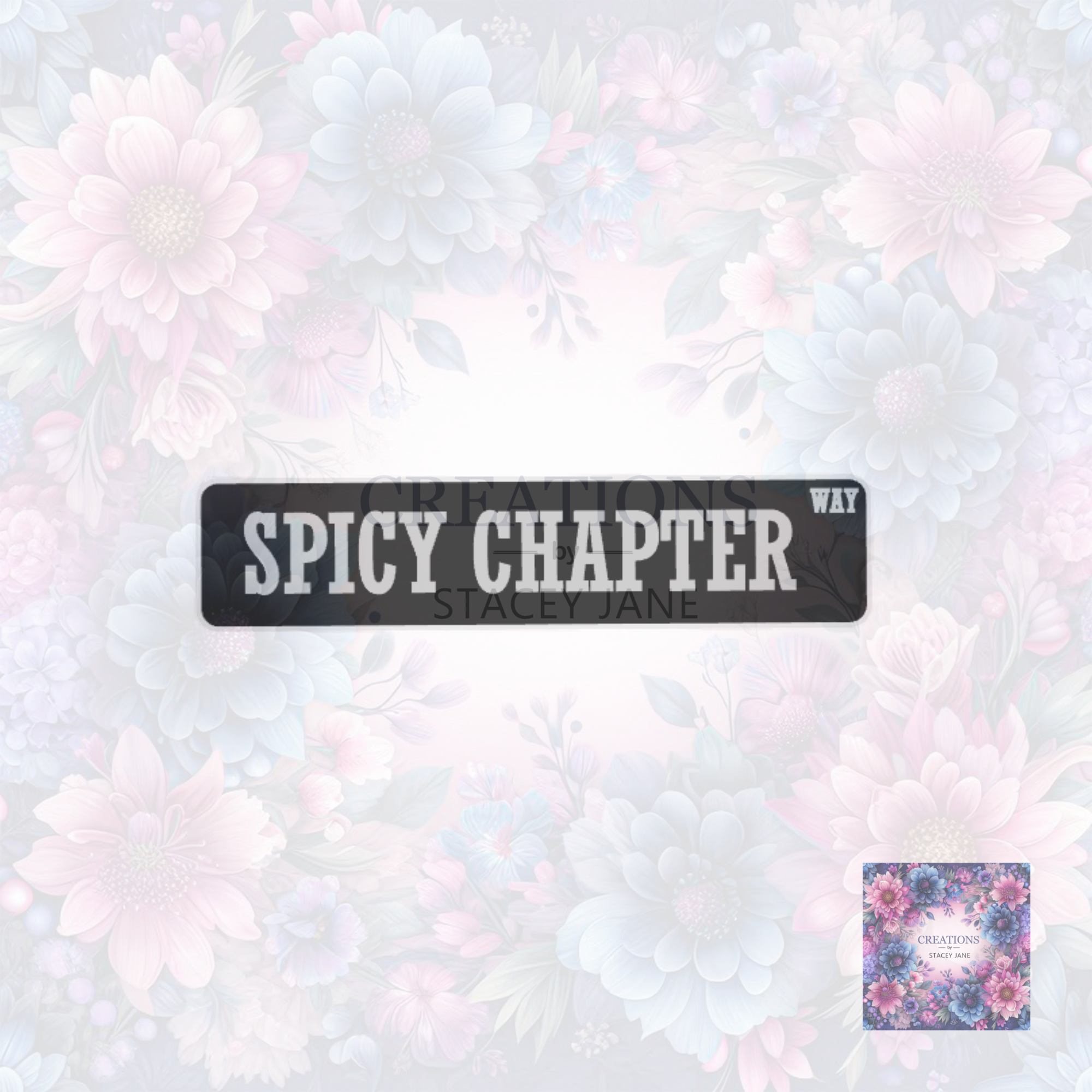Spicy Chapter Book Shelf/Street Sign
