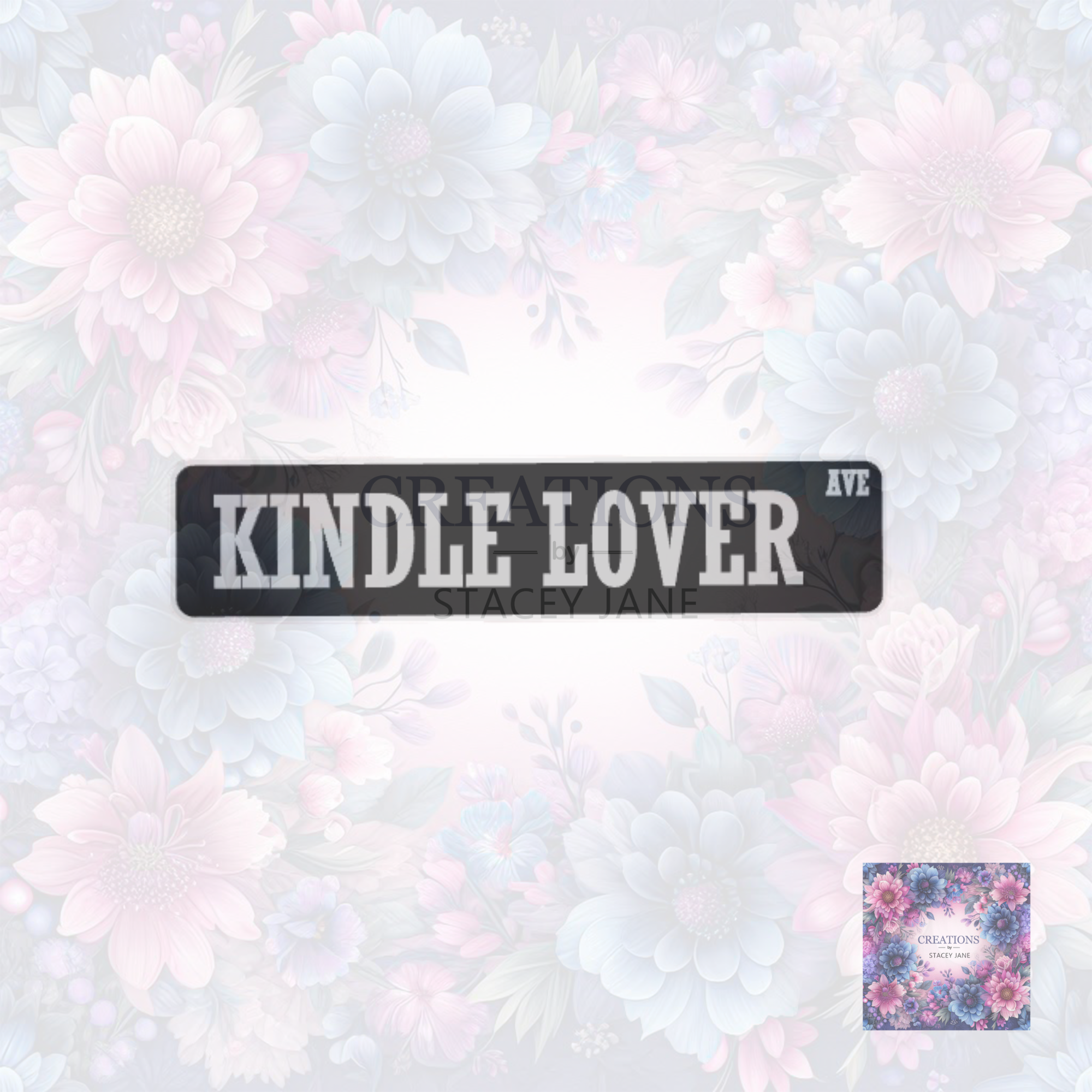 Kindle Lover Book Shelf/Street Sign