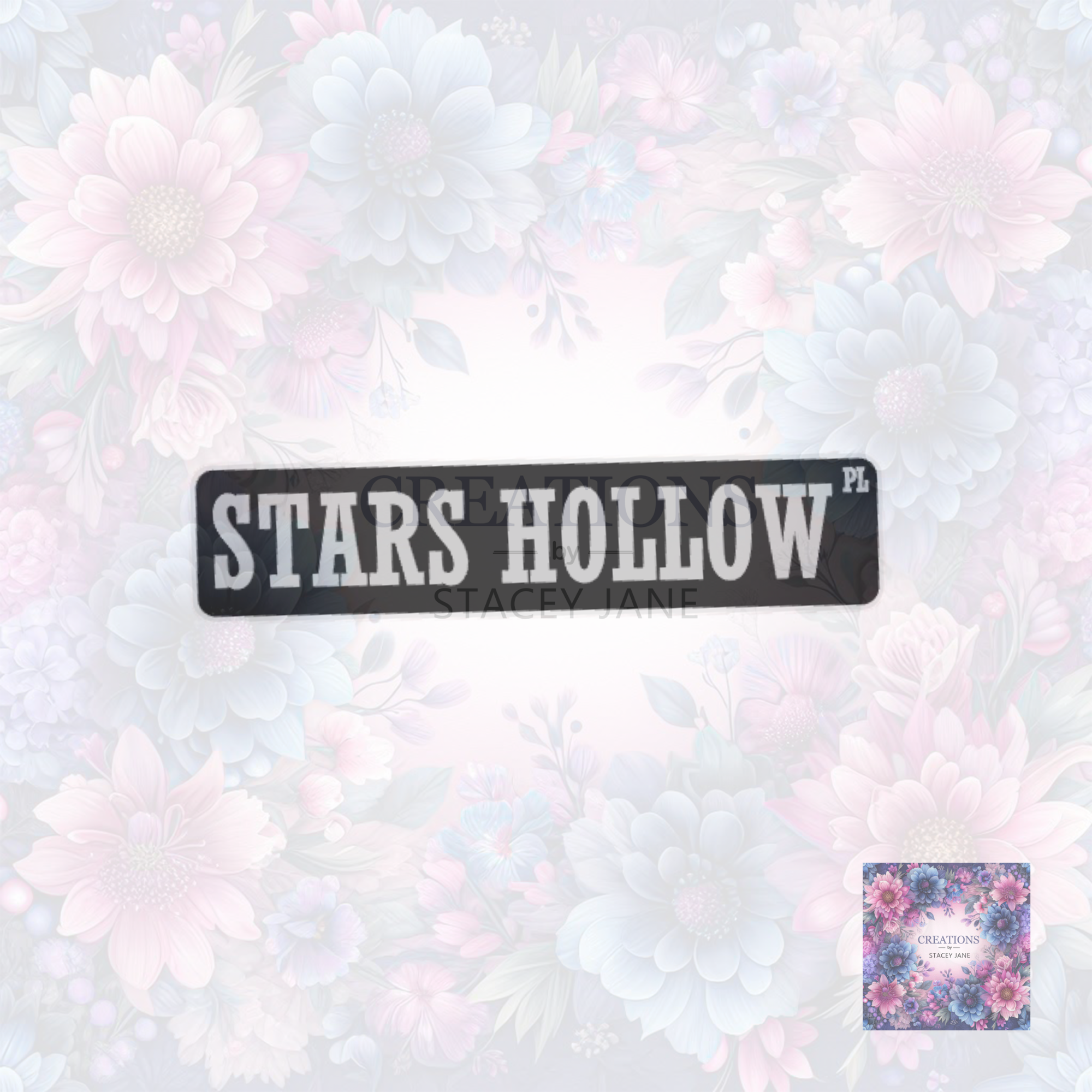 Stars Hollow Book Shelf/Street Sign