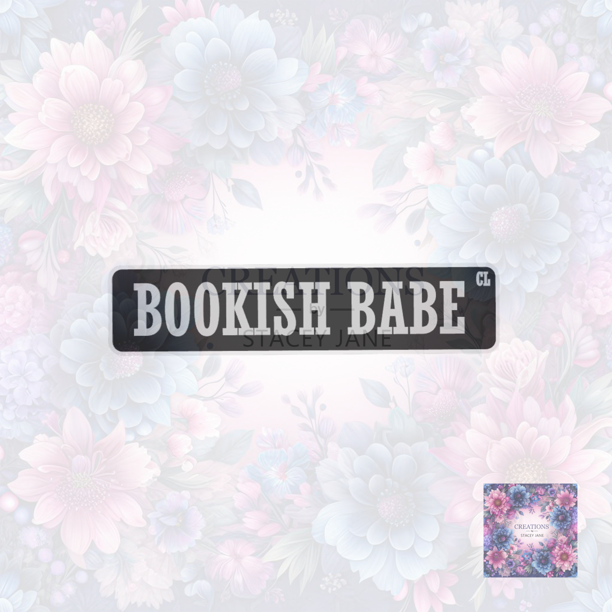 Bookish Babe Book Shelf/Street Sign