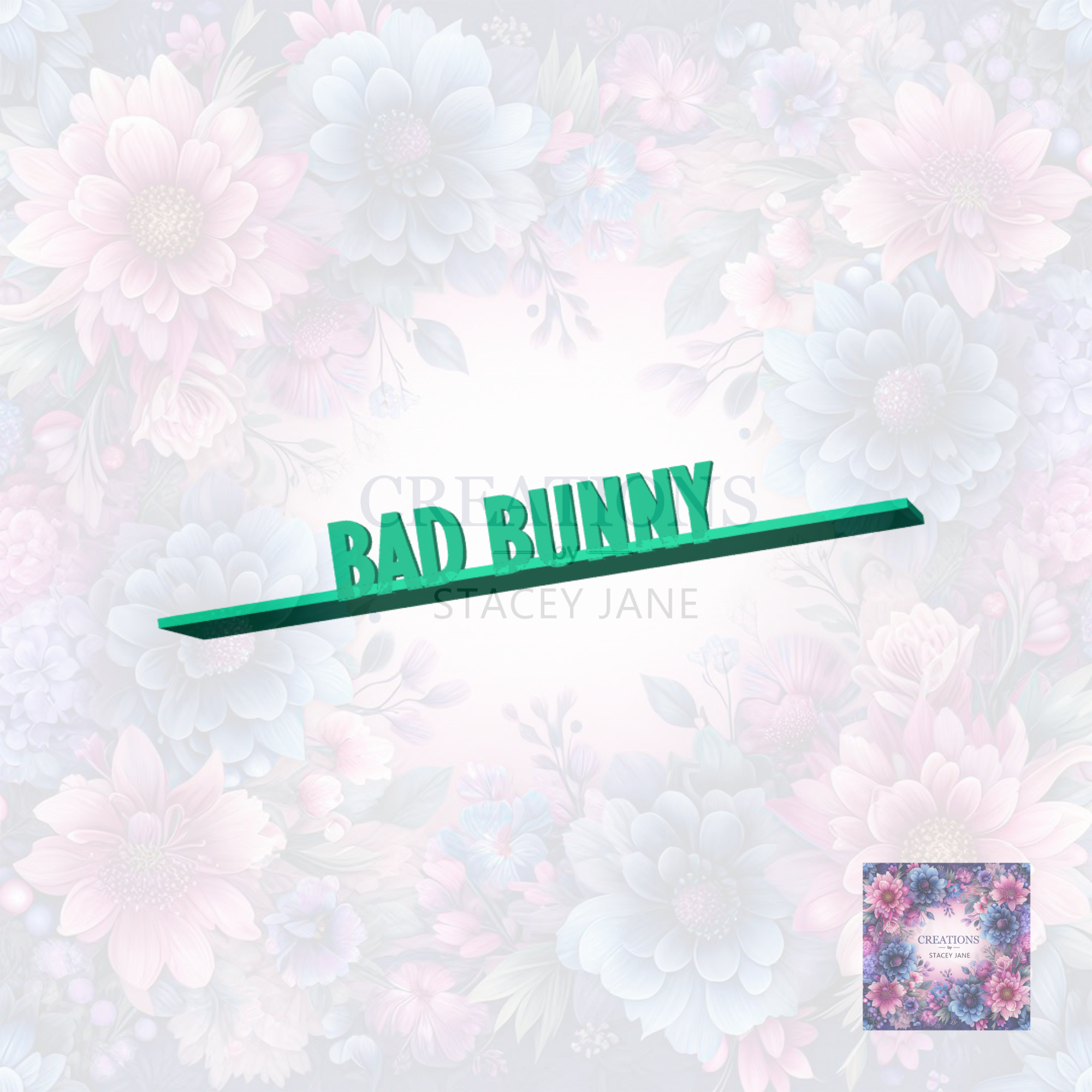 Bad Bunny Side Bookmark - DIGITAL FILE ONLY STL
