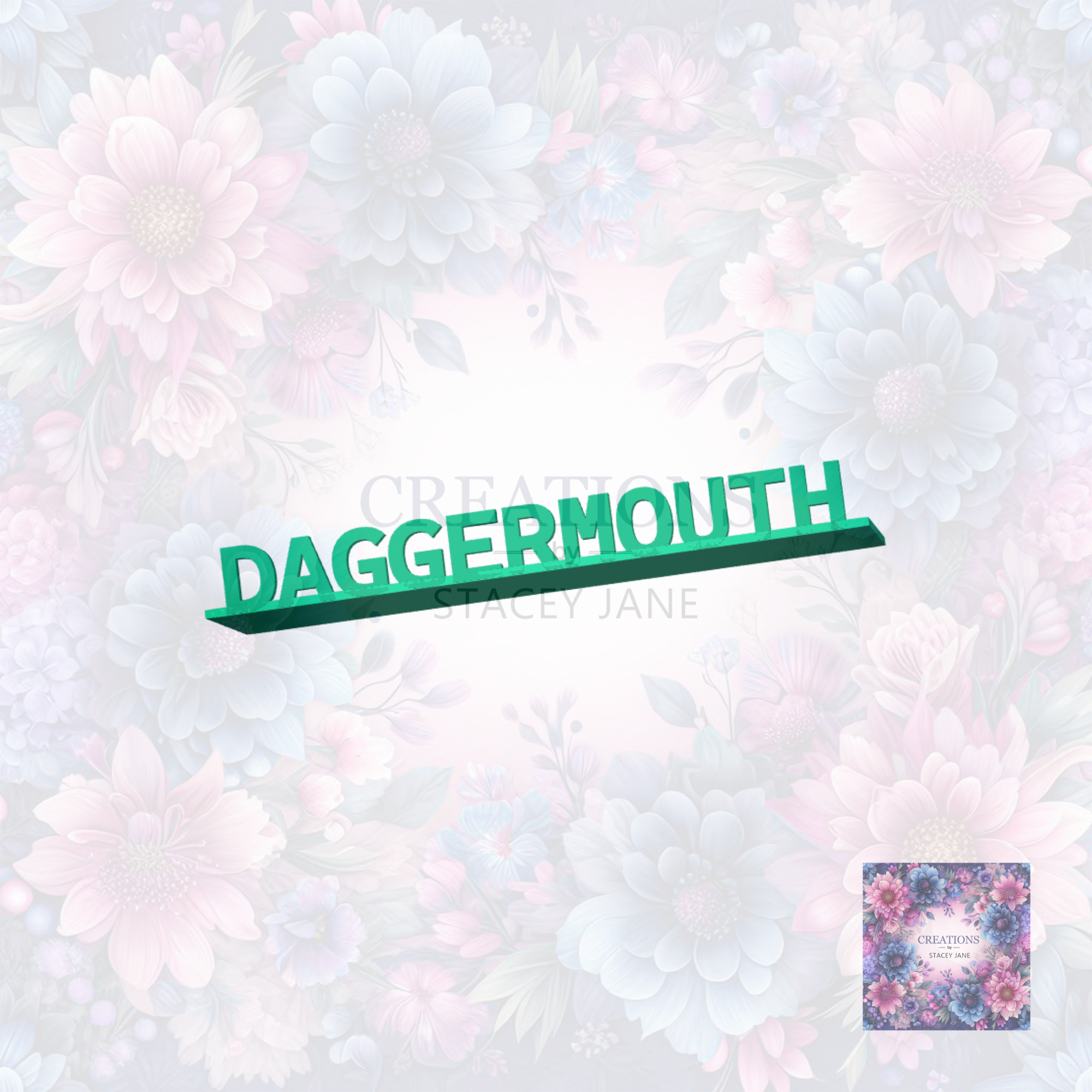 Daggermouth Side Bookmark - DIGITAL FILE ONLY STL