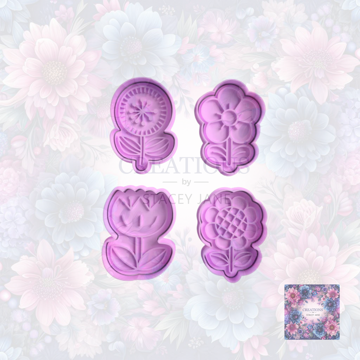 Flower/Leaf Cookie Cutter Set 4