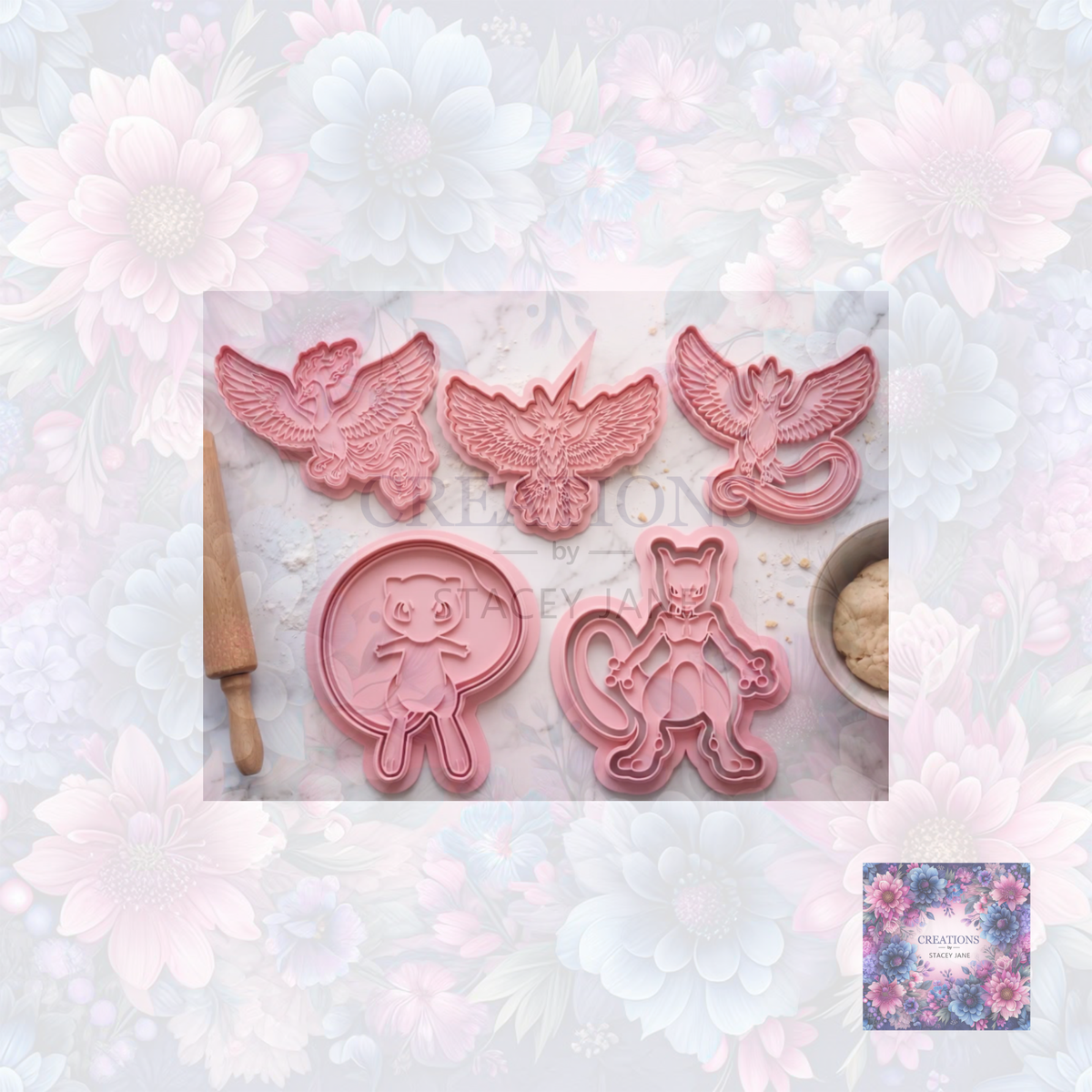Pokemon Set 4 Cookie Cutters