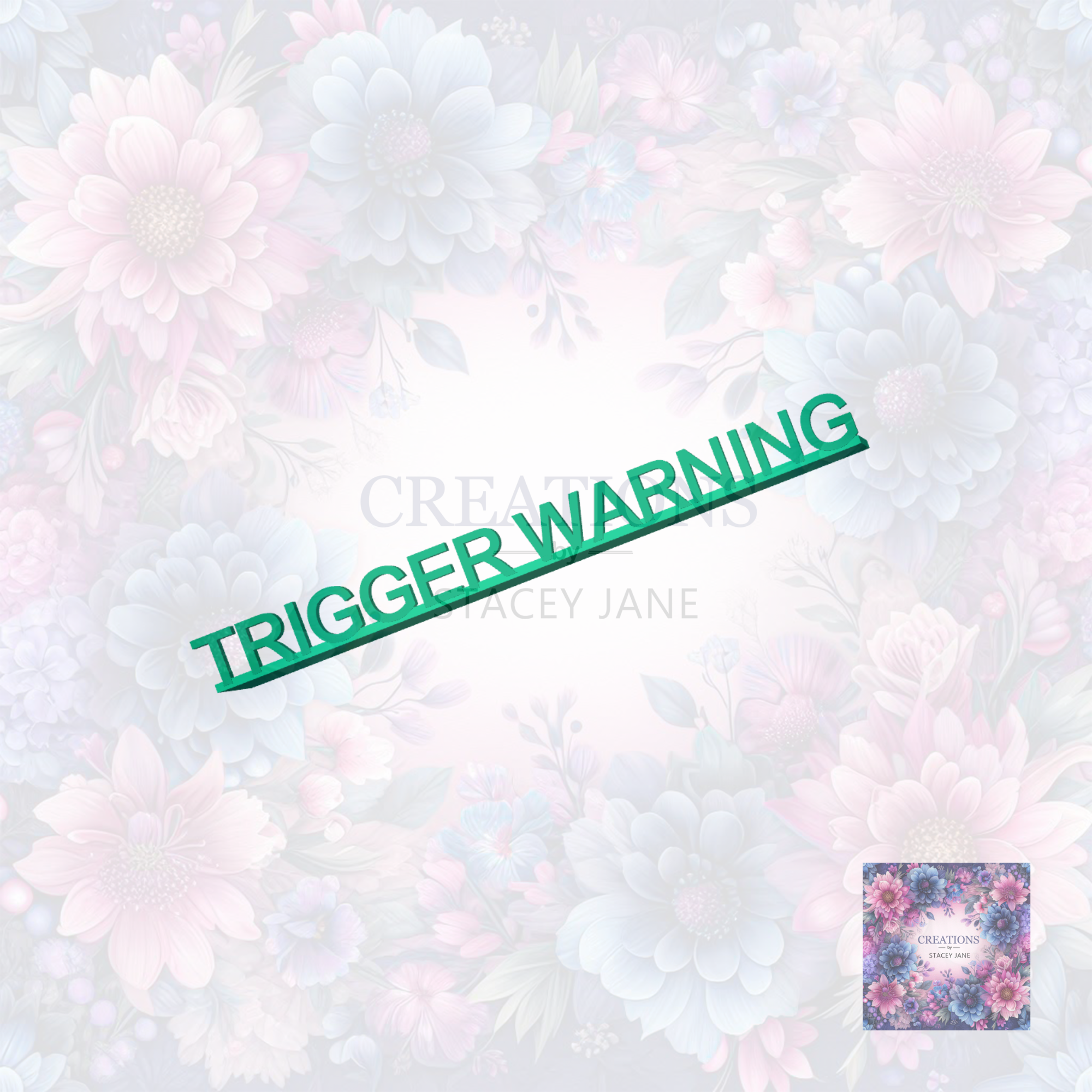 Trigger Warning Side Bookmark - DIGITAL FILE ONLY STL