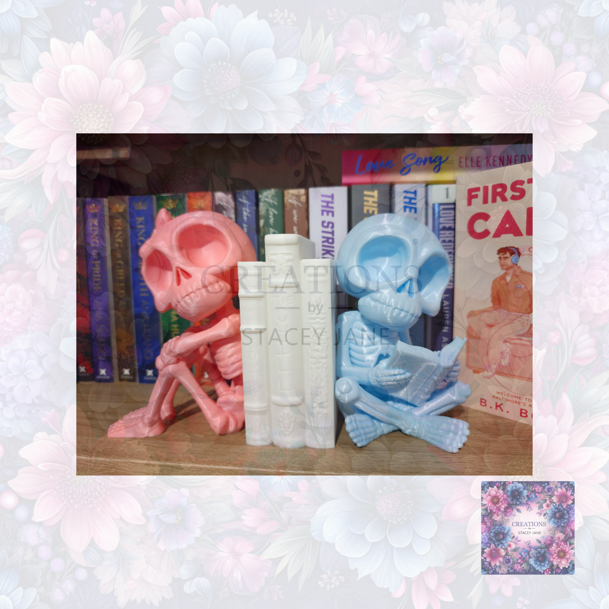 Chill Skulls Book Decor