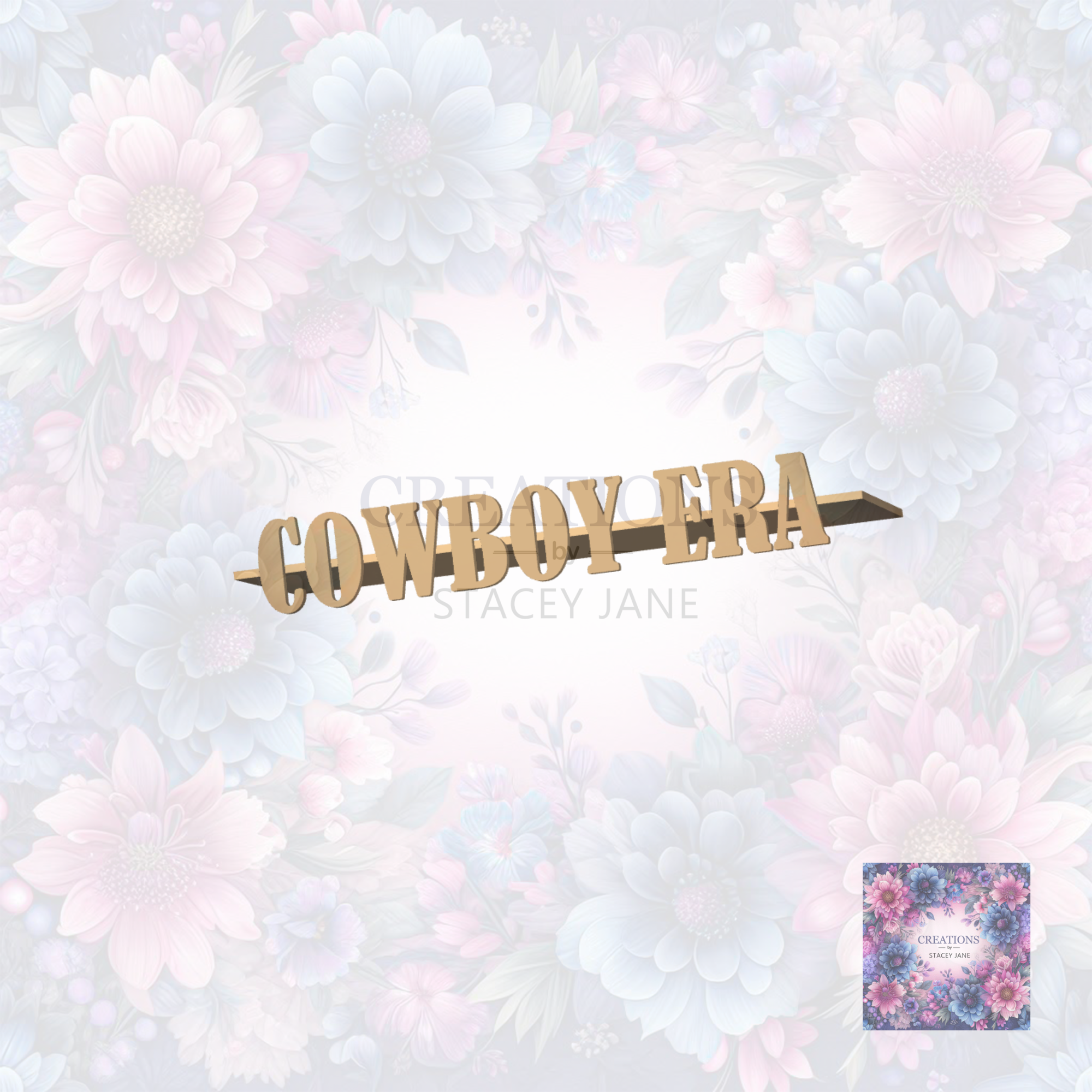 Cowboy Era Side Bookmark DIGITAL FILE ONLY STL