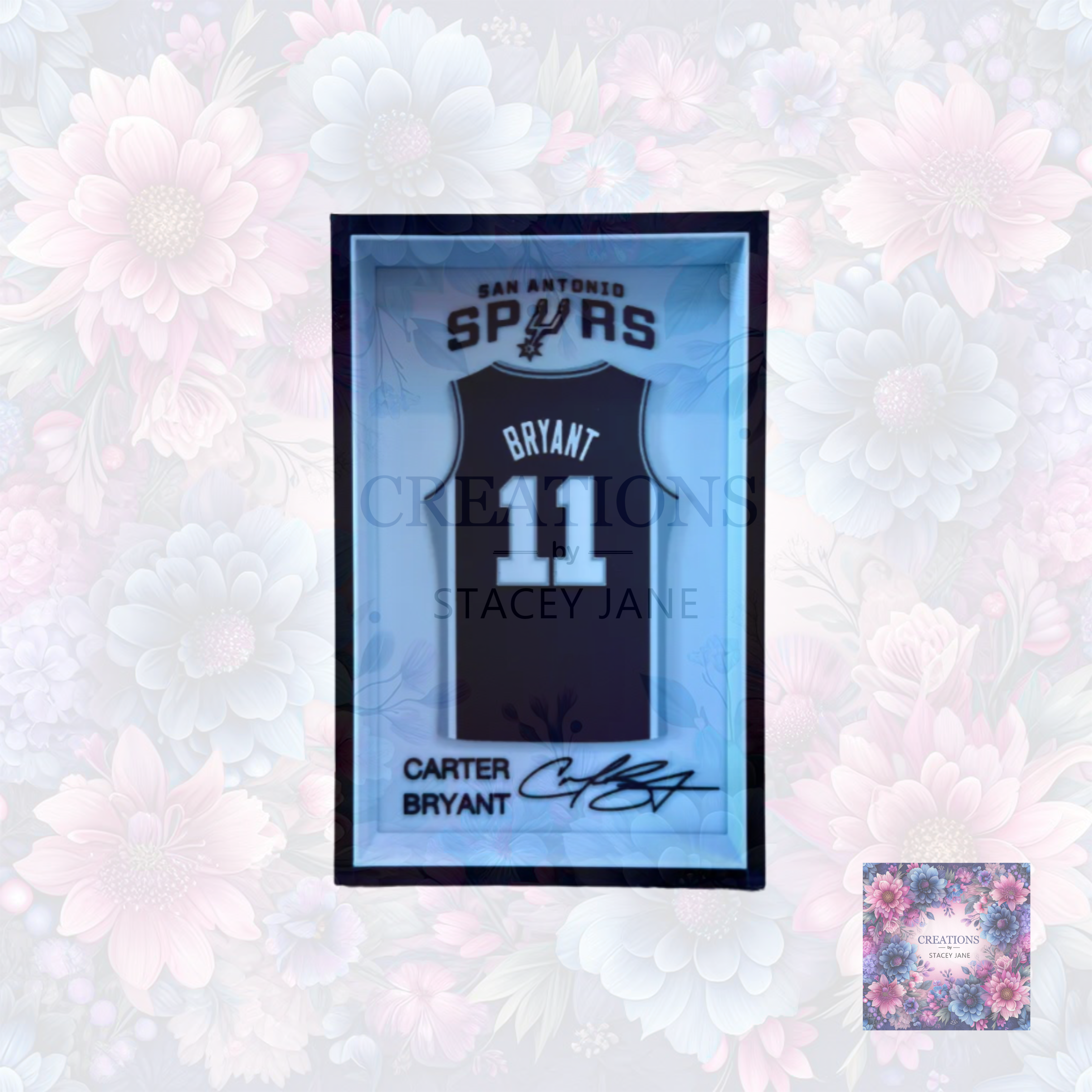 Carter Bryant Spurs Jersey Frame