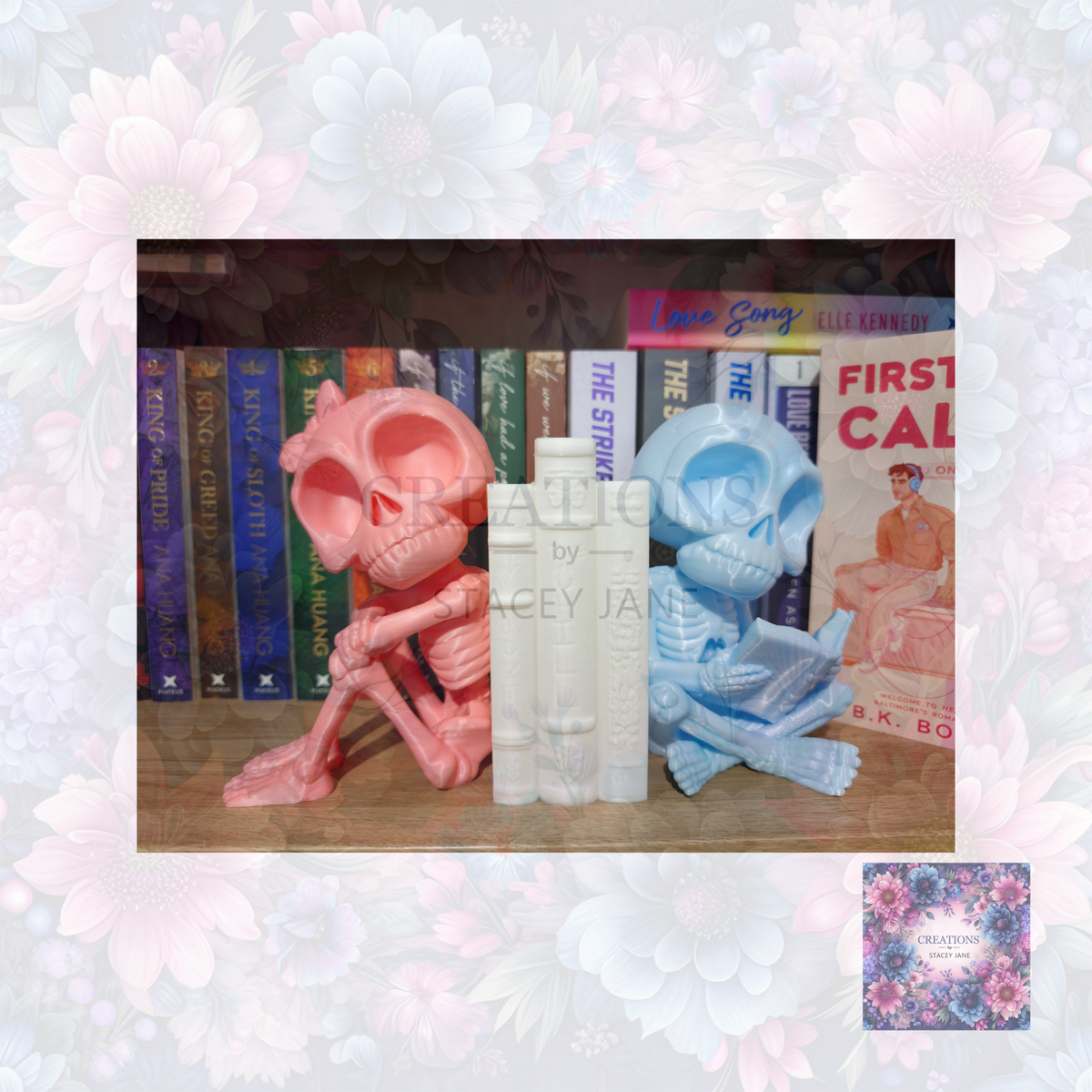 Chill Skulls Book Decor