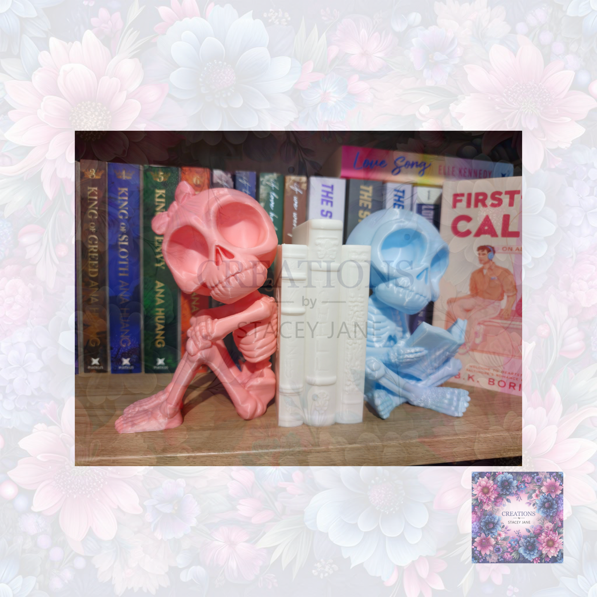 Chill Skulls Book Decor