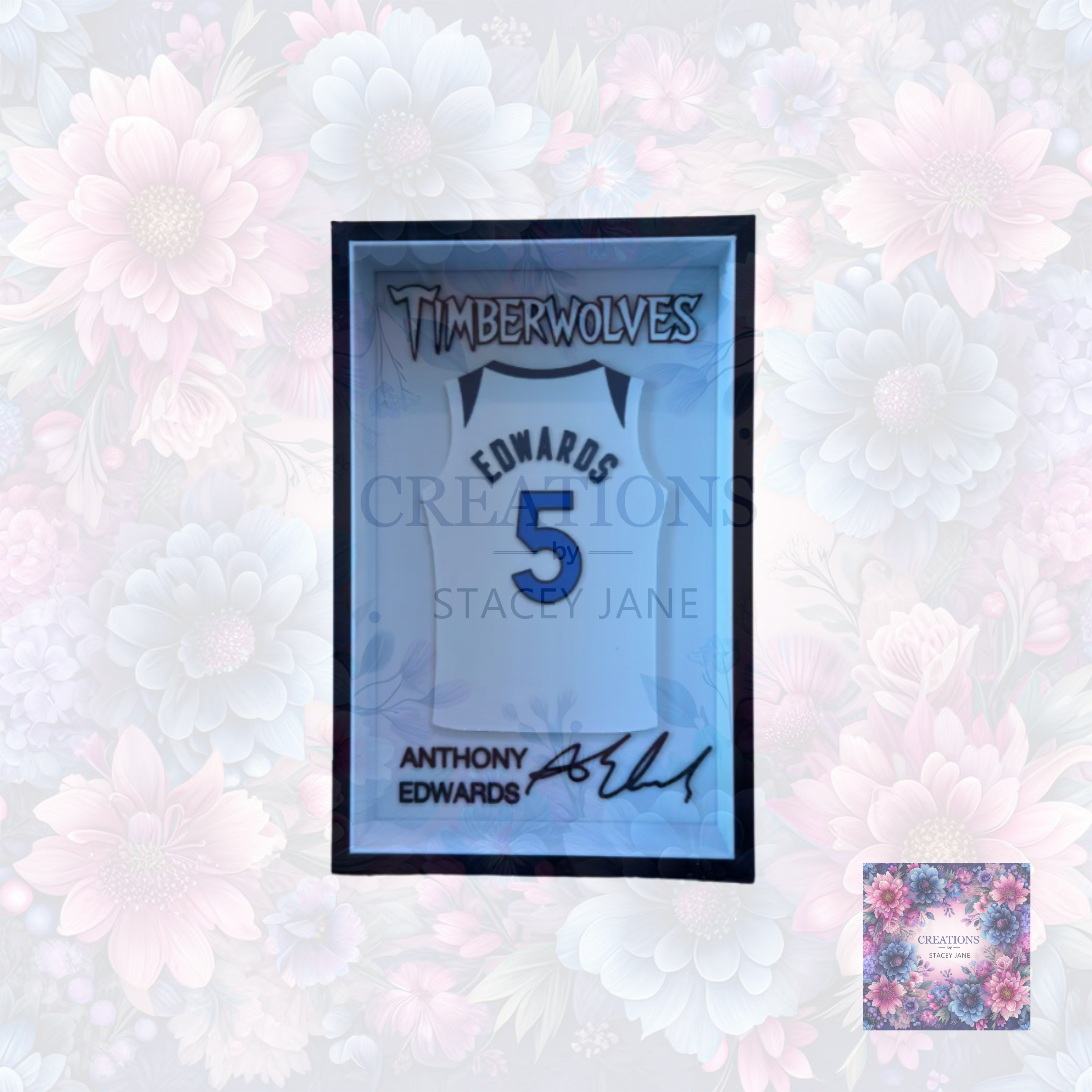 Anthony Edwards Jersey Frame