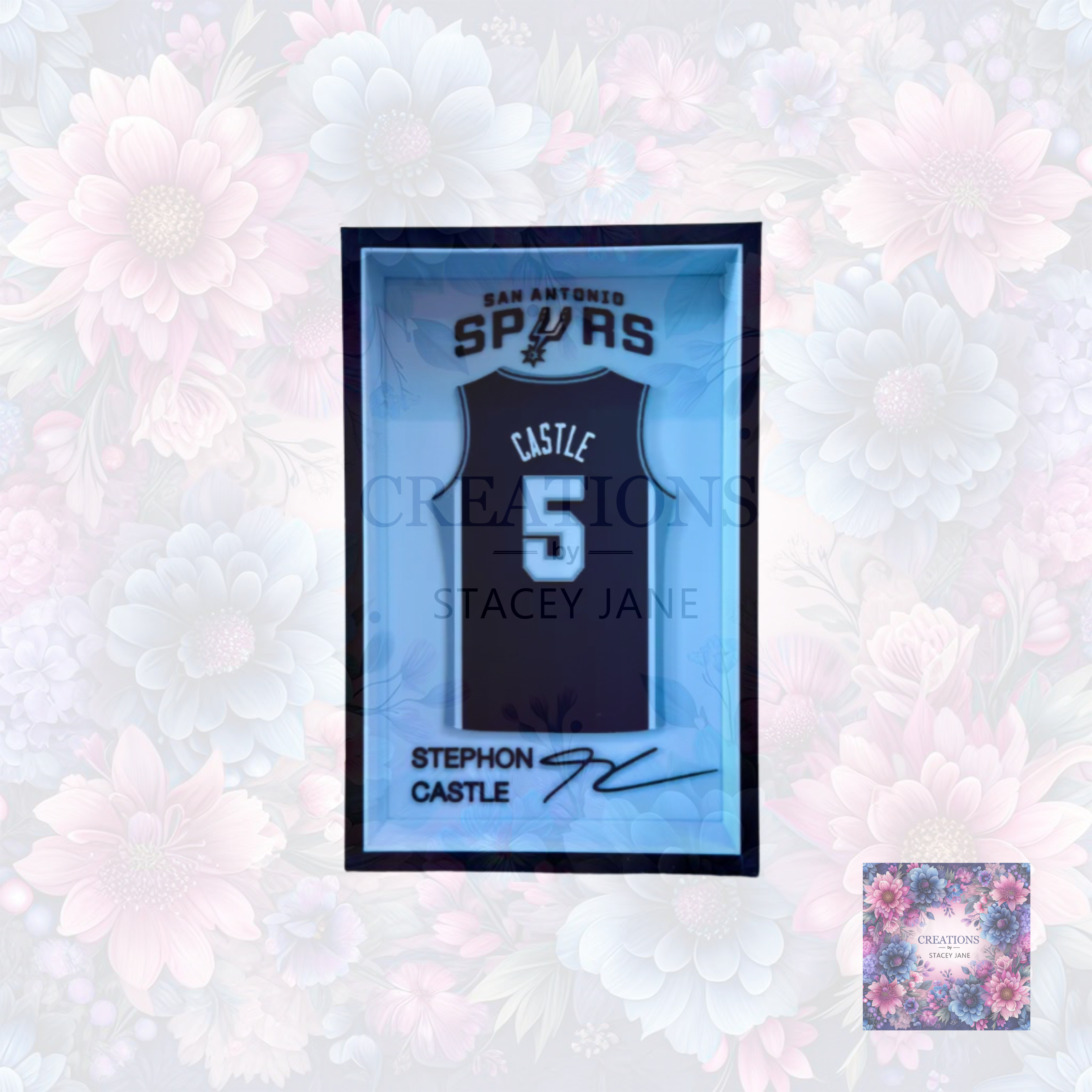 San Antonio Spurs Stephon Castle Jersey Frame