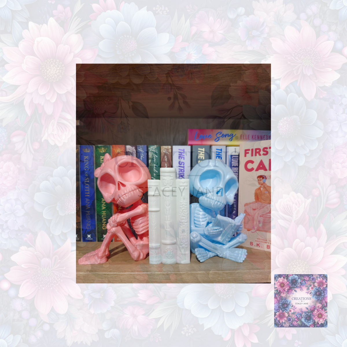 Chill Skulls Book Decor