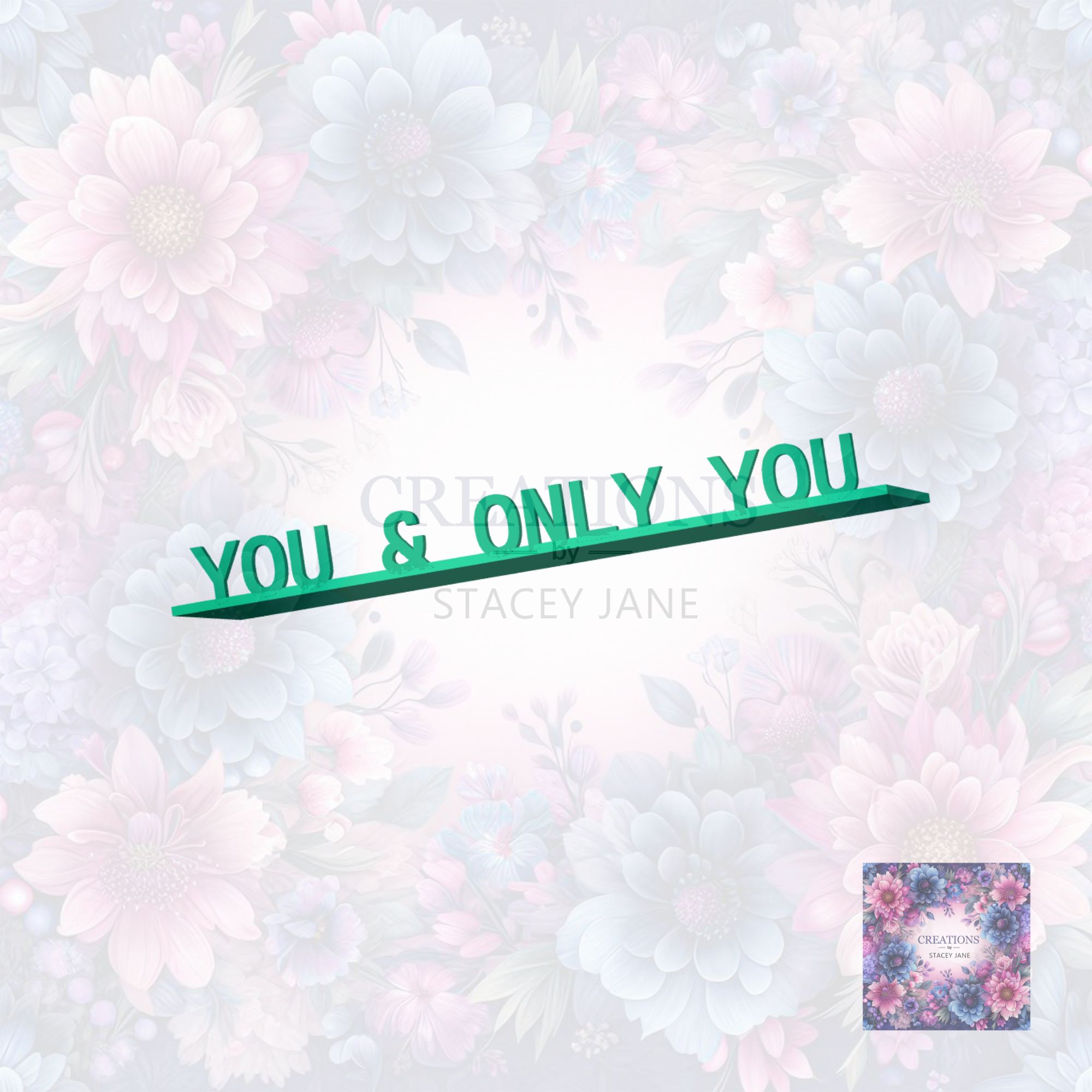 You & Only You Side Bookmark - DIGITAL FILE ONLY STL