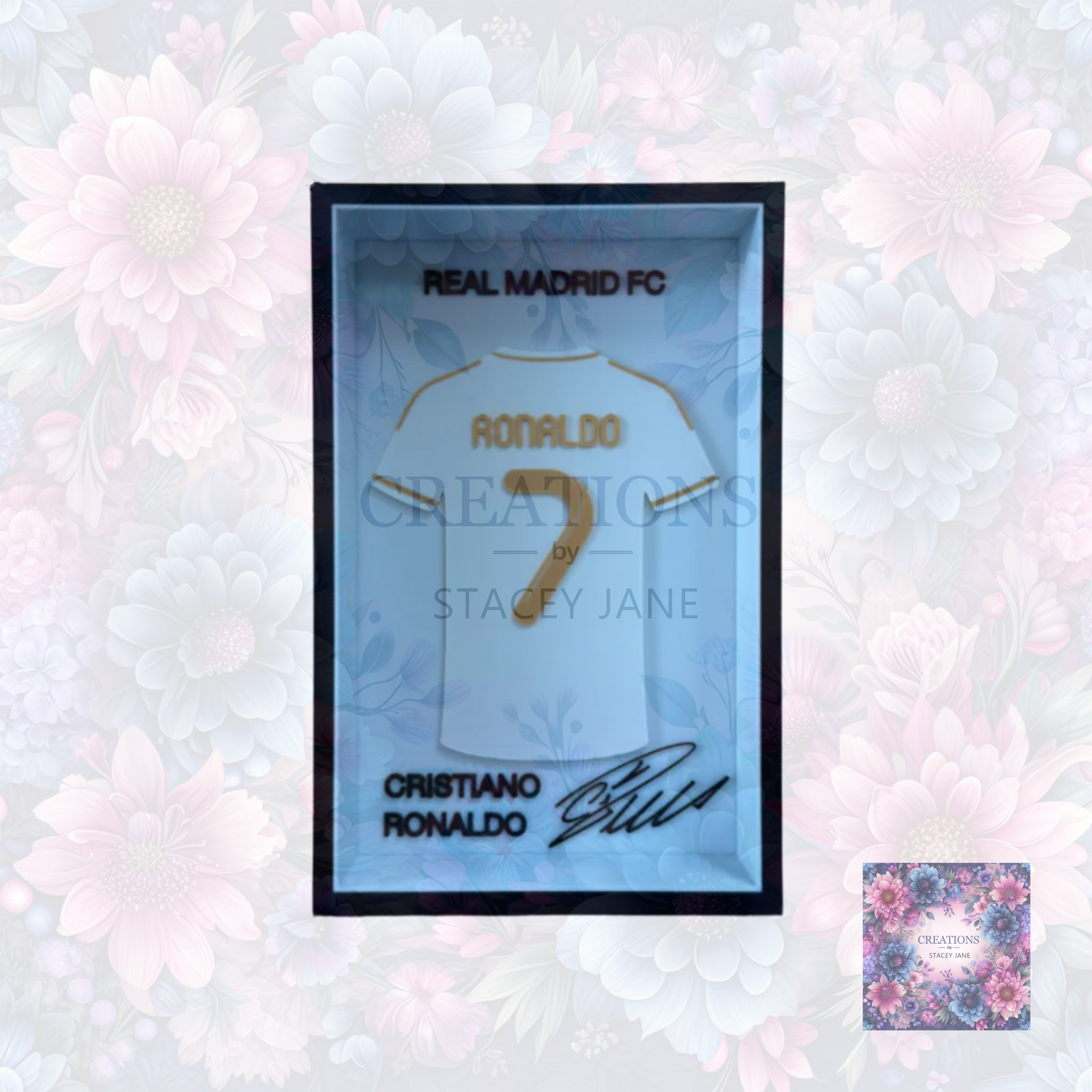 Cristiano Ronaldo Real Madrid FC Jersey Frame