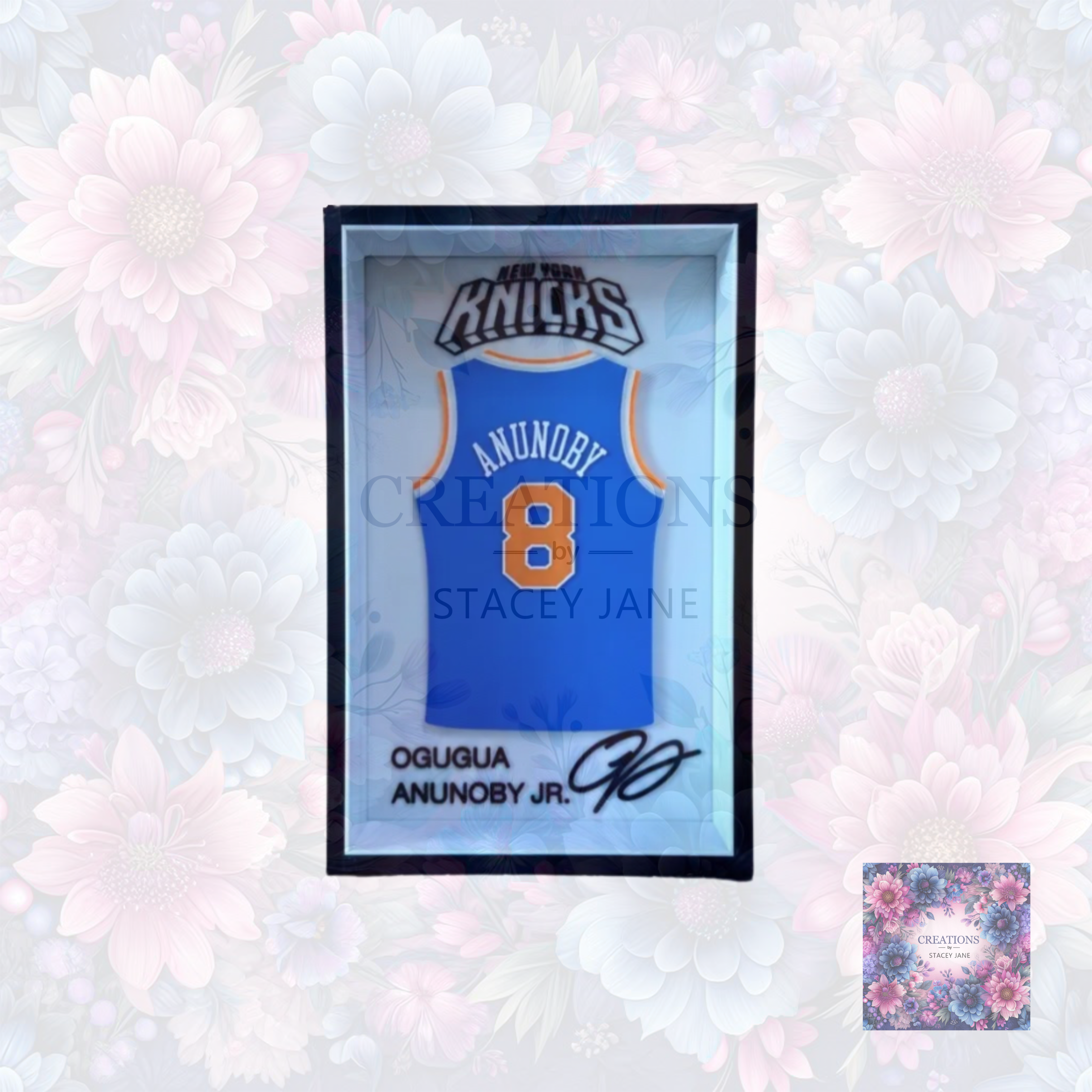 New York Knicks Ogugua Anunoby Jr. Jersey Frame