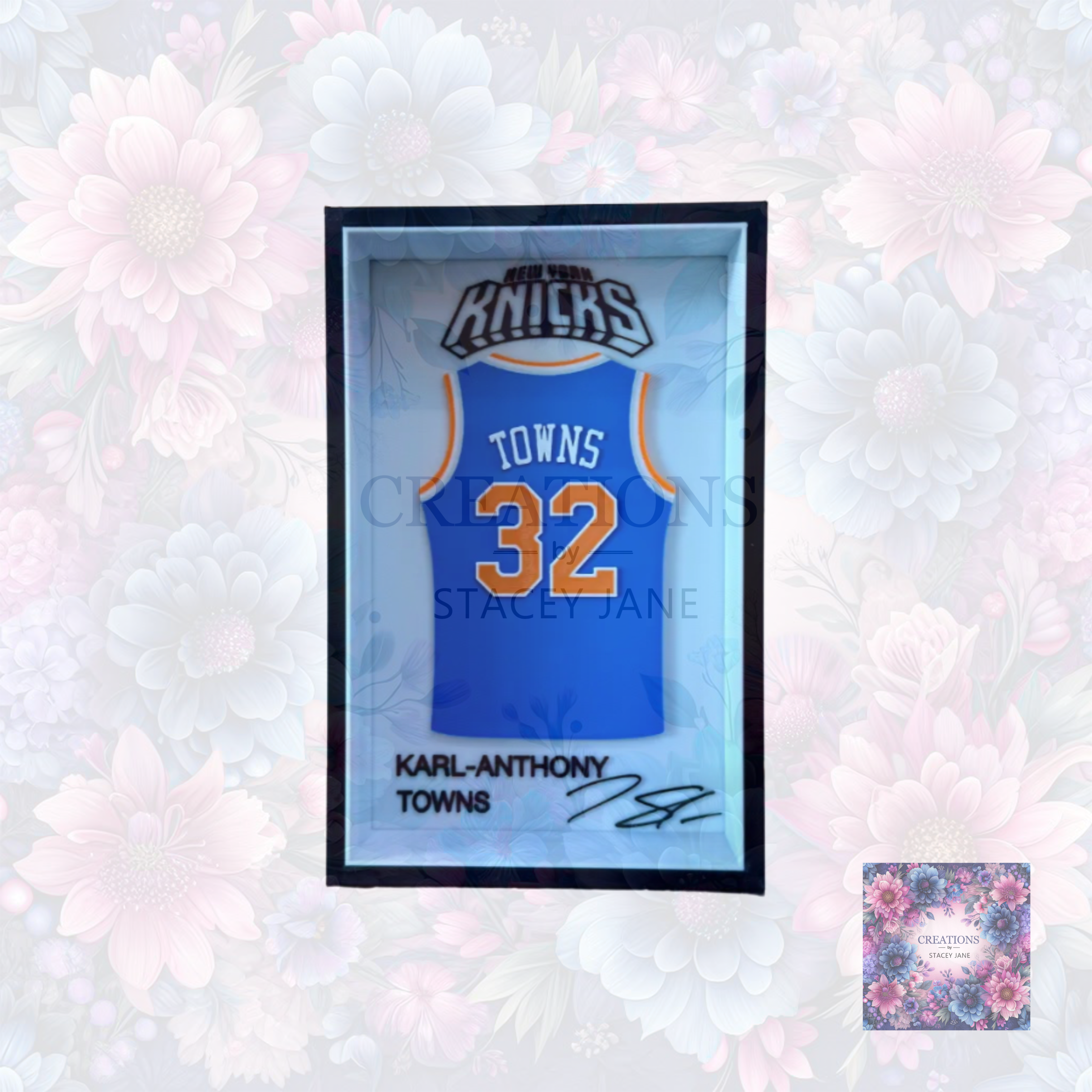 New York Knicks Karl-Anthony Towns Jersey Frame