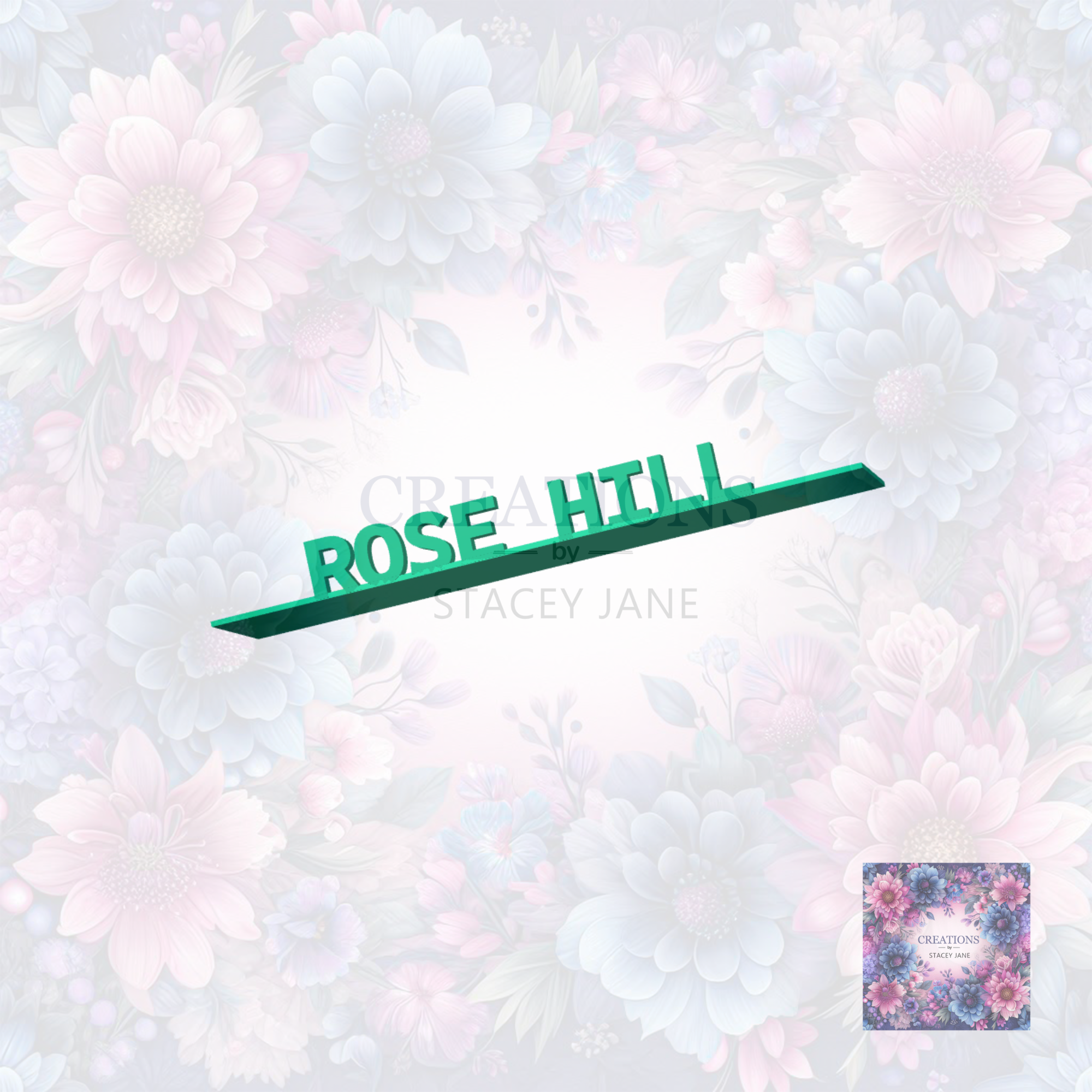 Rose Hill Side Bookmark - DIGITAL FILE ONLY STL