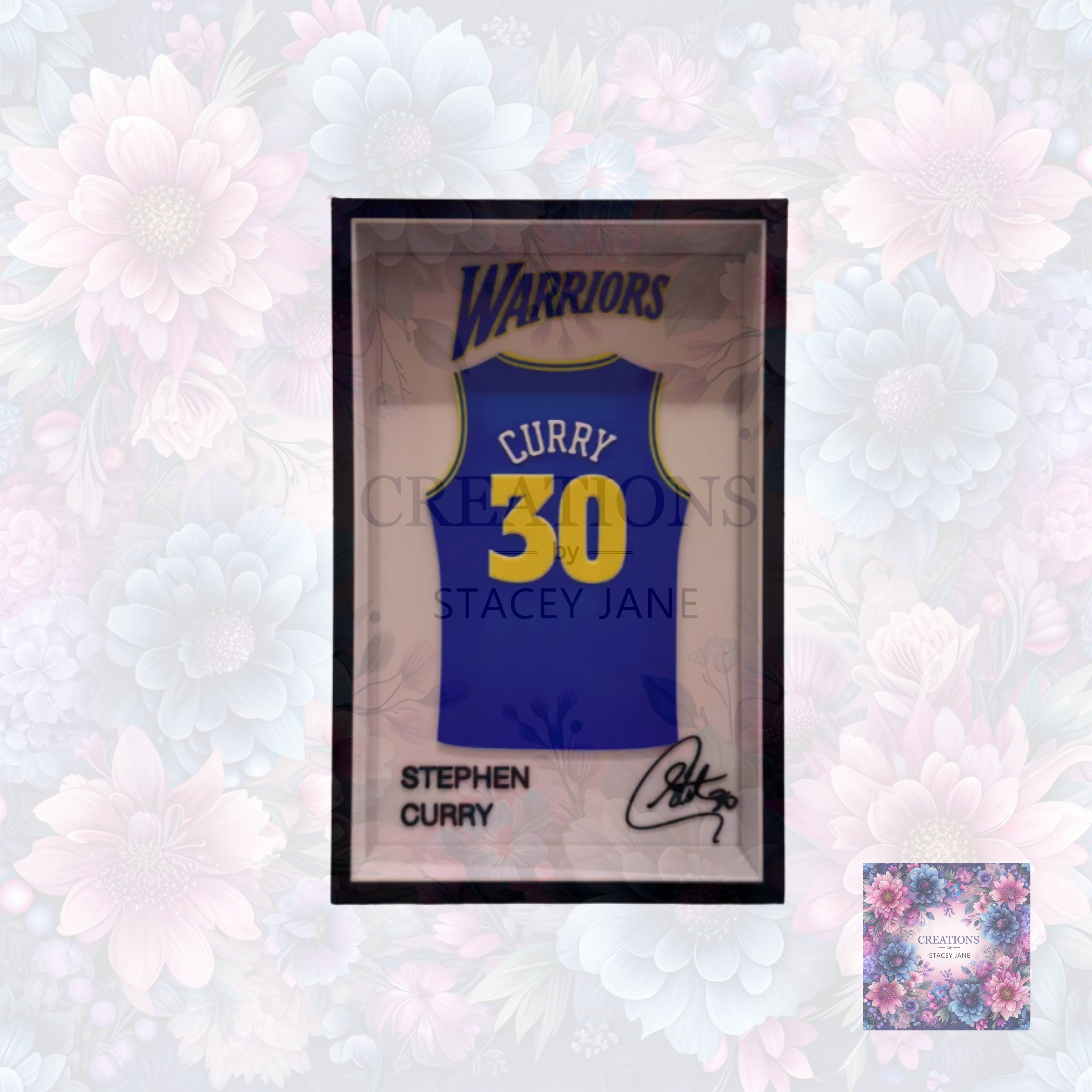 Stephen Curry Warriors Jersey Frame