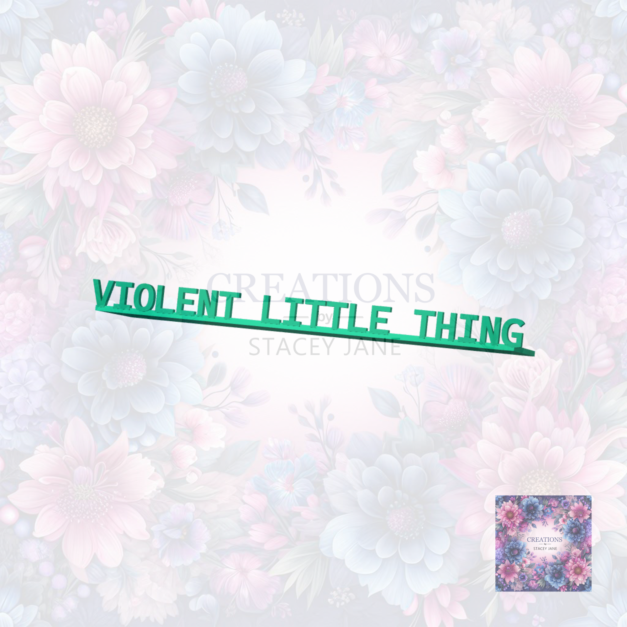 Violent Little Thing Side Bookmark - DIGITAL FILE ONLY STL